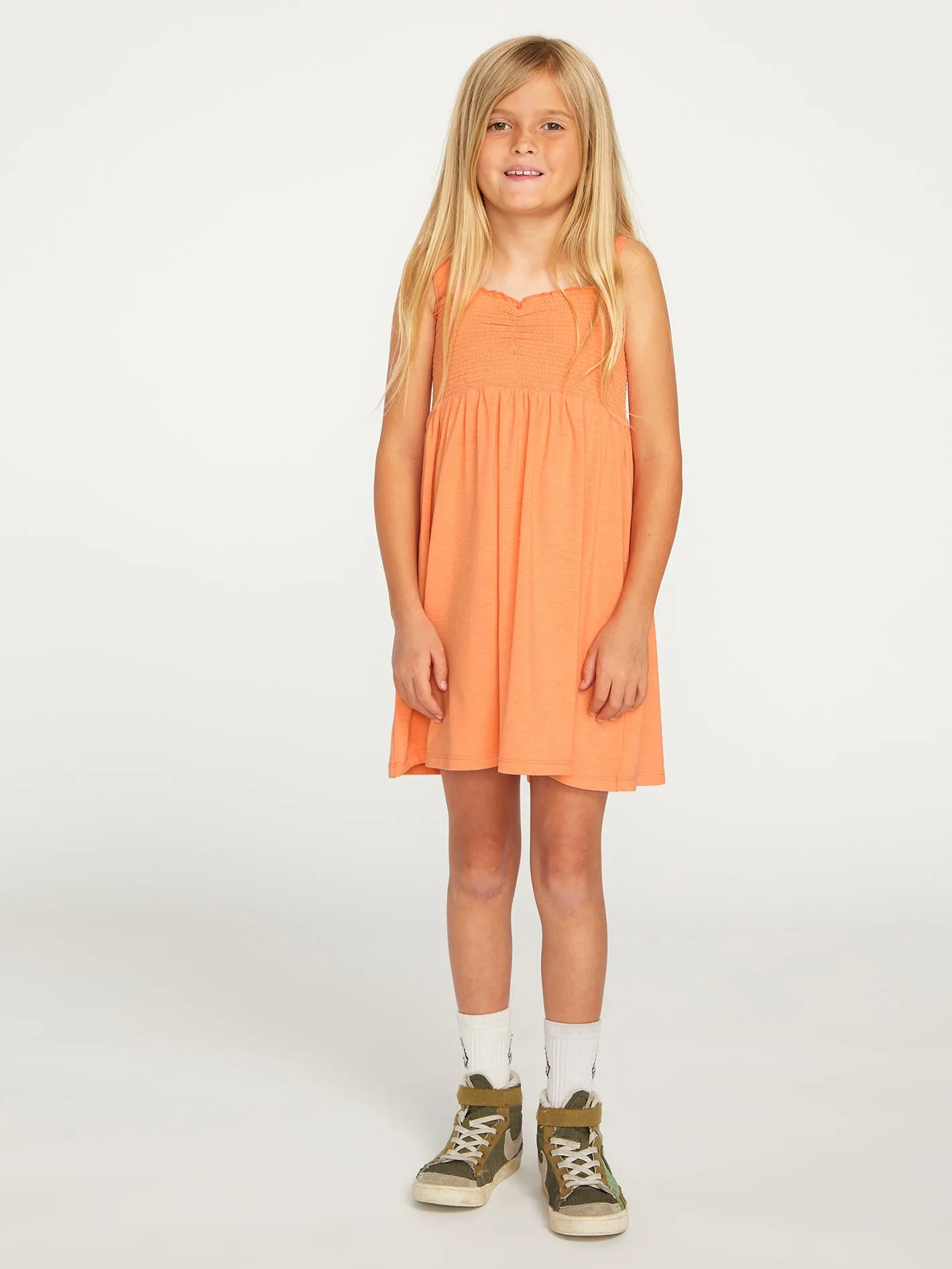 Girls Swingin Summer Dress - Papaya