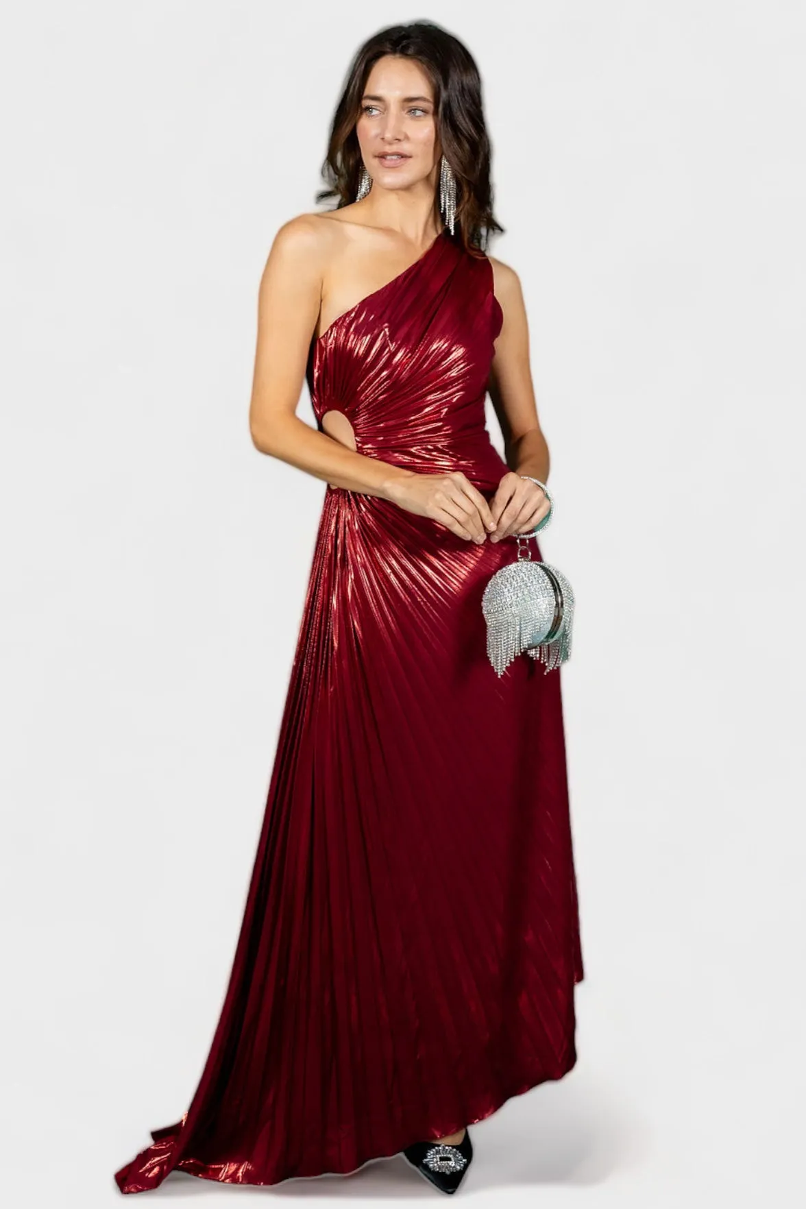 Give Me Everything Tonight Wine Maxi Dress