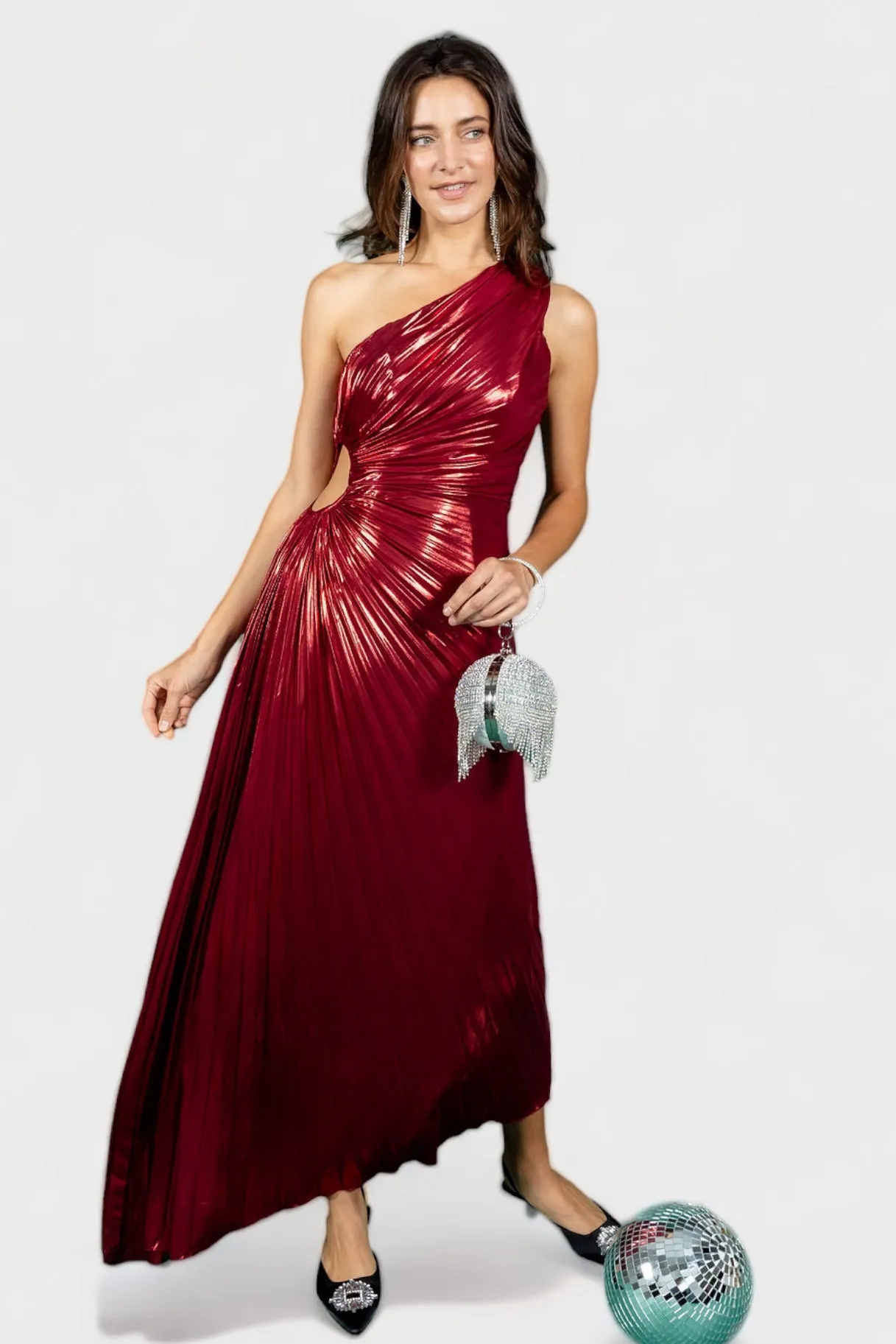 Give Me Everything Tonight Wine Maxi Dress