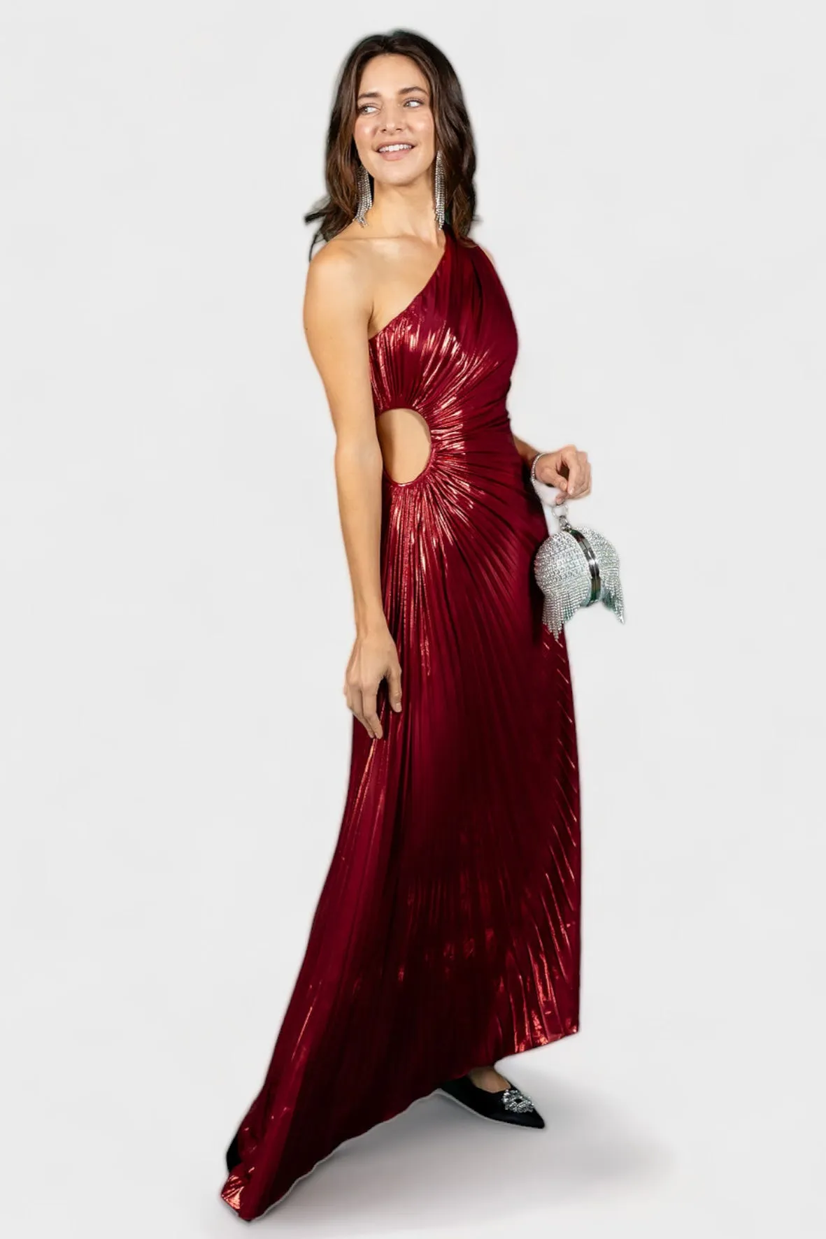 Give Me Everything Tonight Wine Maxi Dress