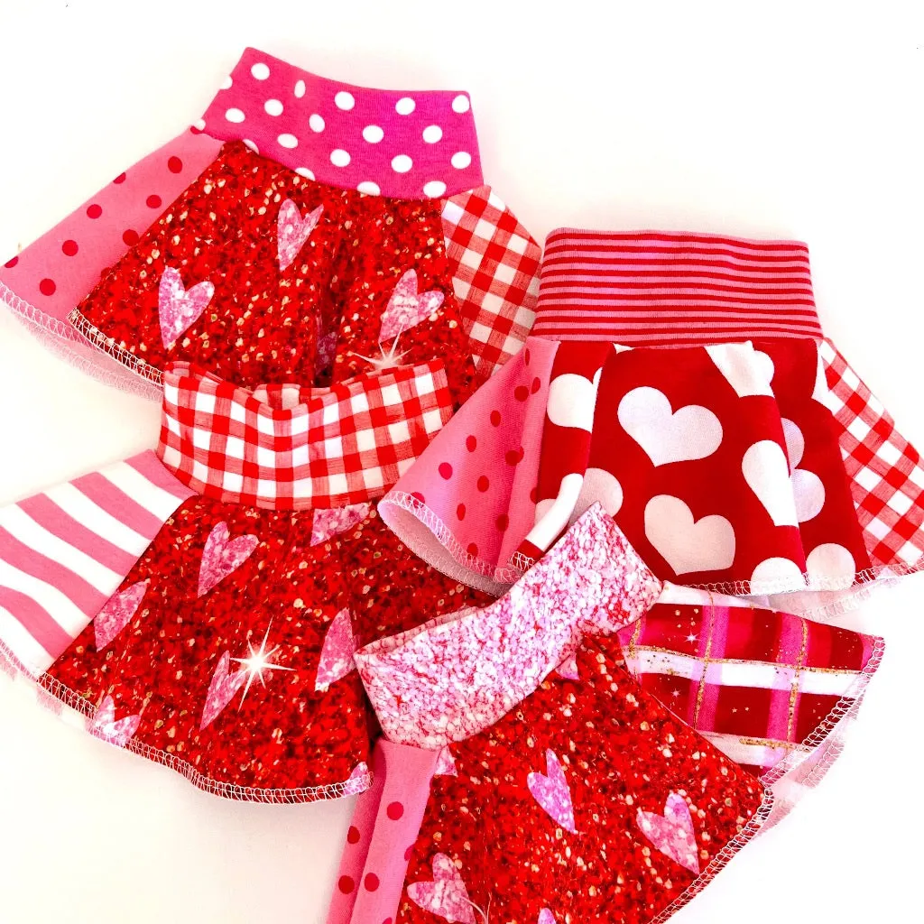 Glitter Hearts Doll Skirt