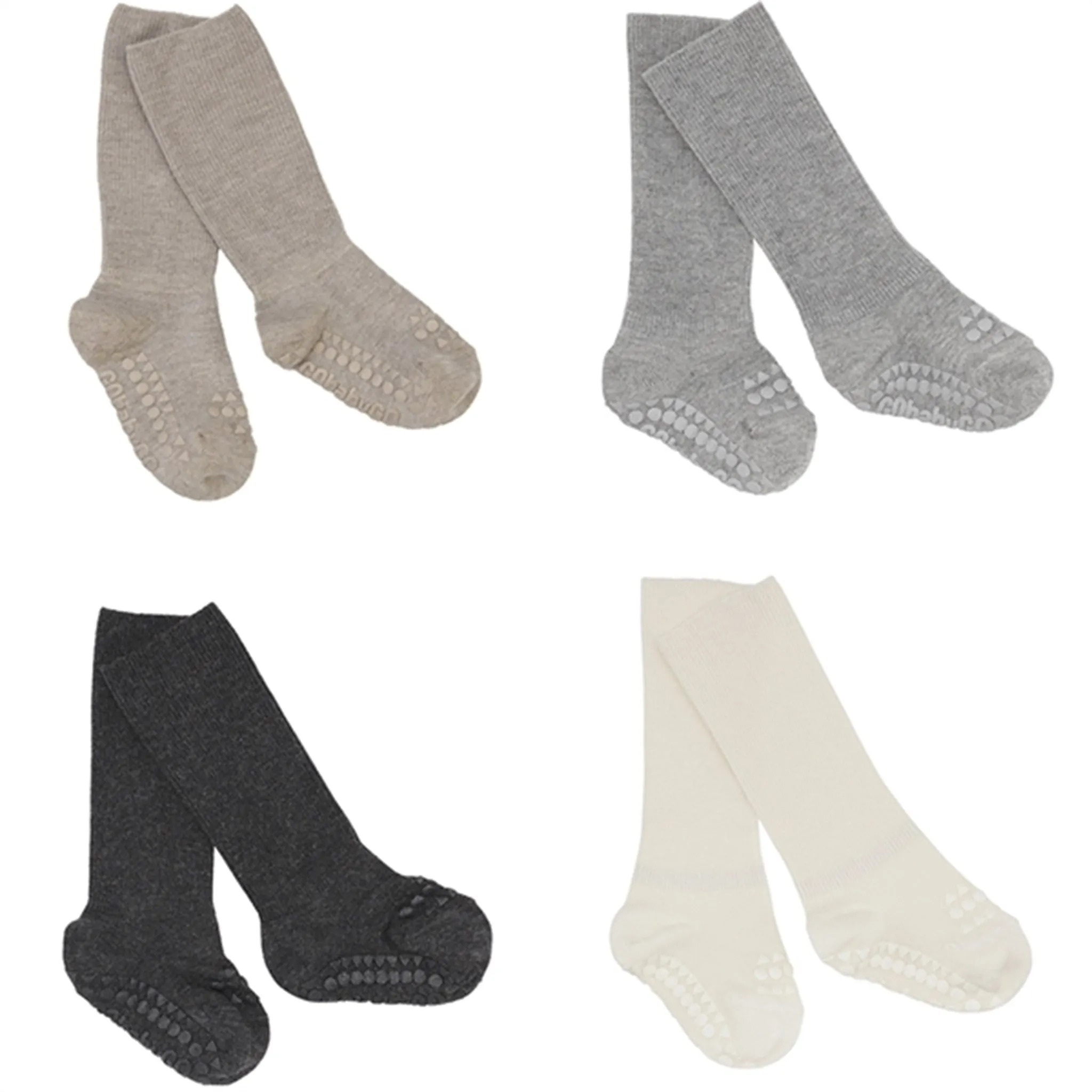 GObabyGO Bamboo Socks Combo Box Antislip Sand