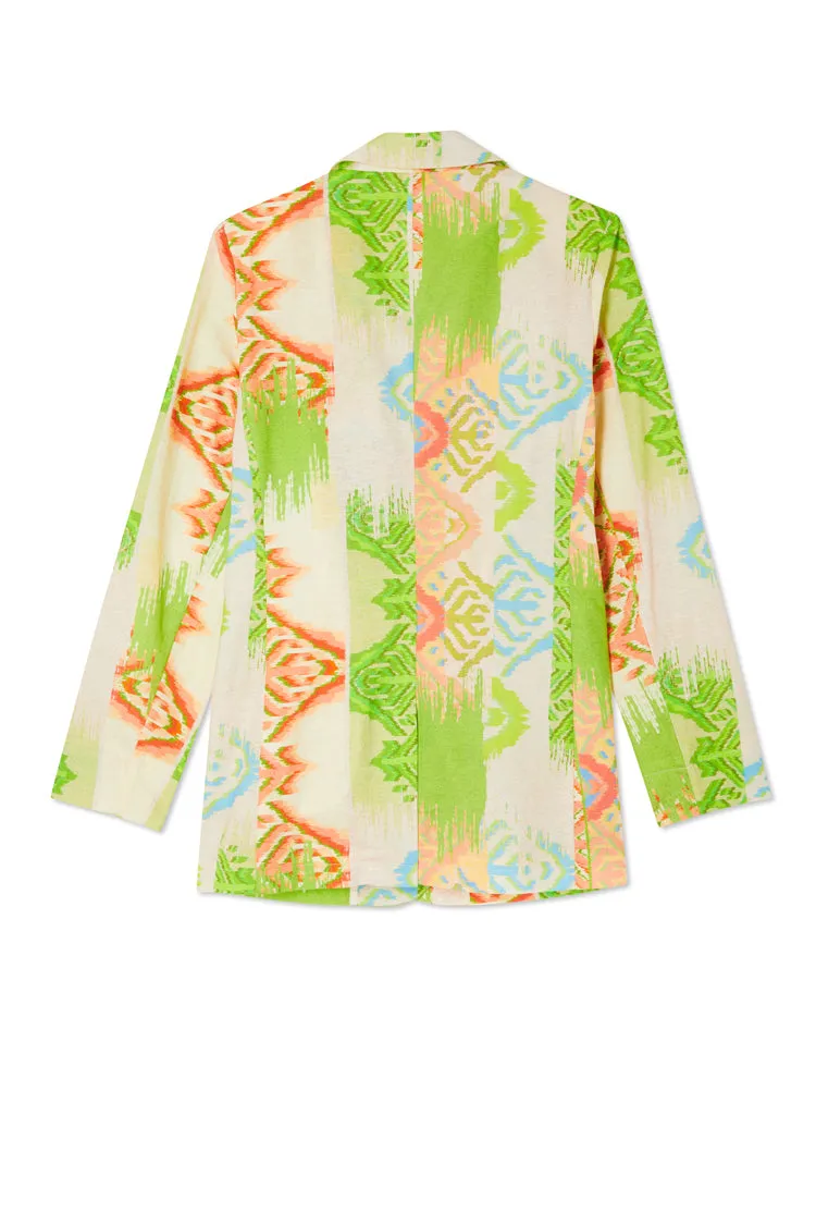 Green Abstract 22 Blazer Petite