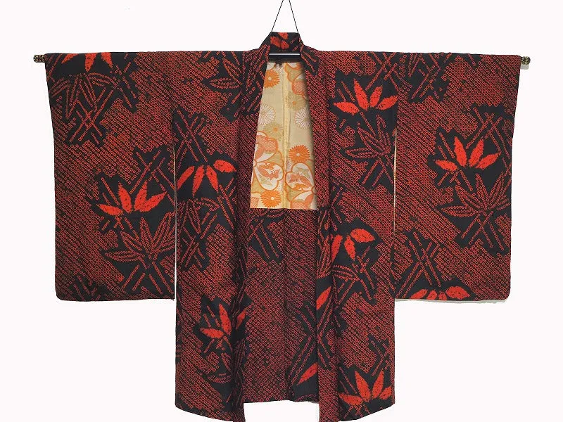 ha0002 haori - haorijJacket -   Japanese vintage jacket silk