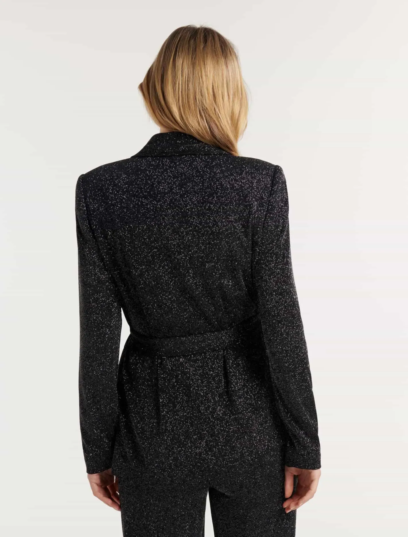 Harlow Glitter Wrap Blazer