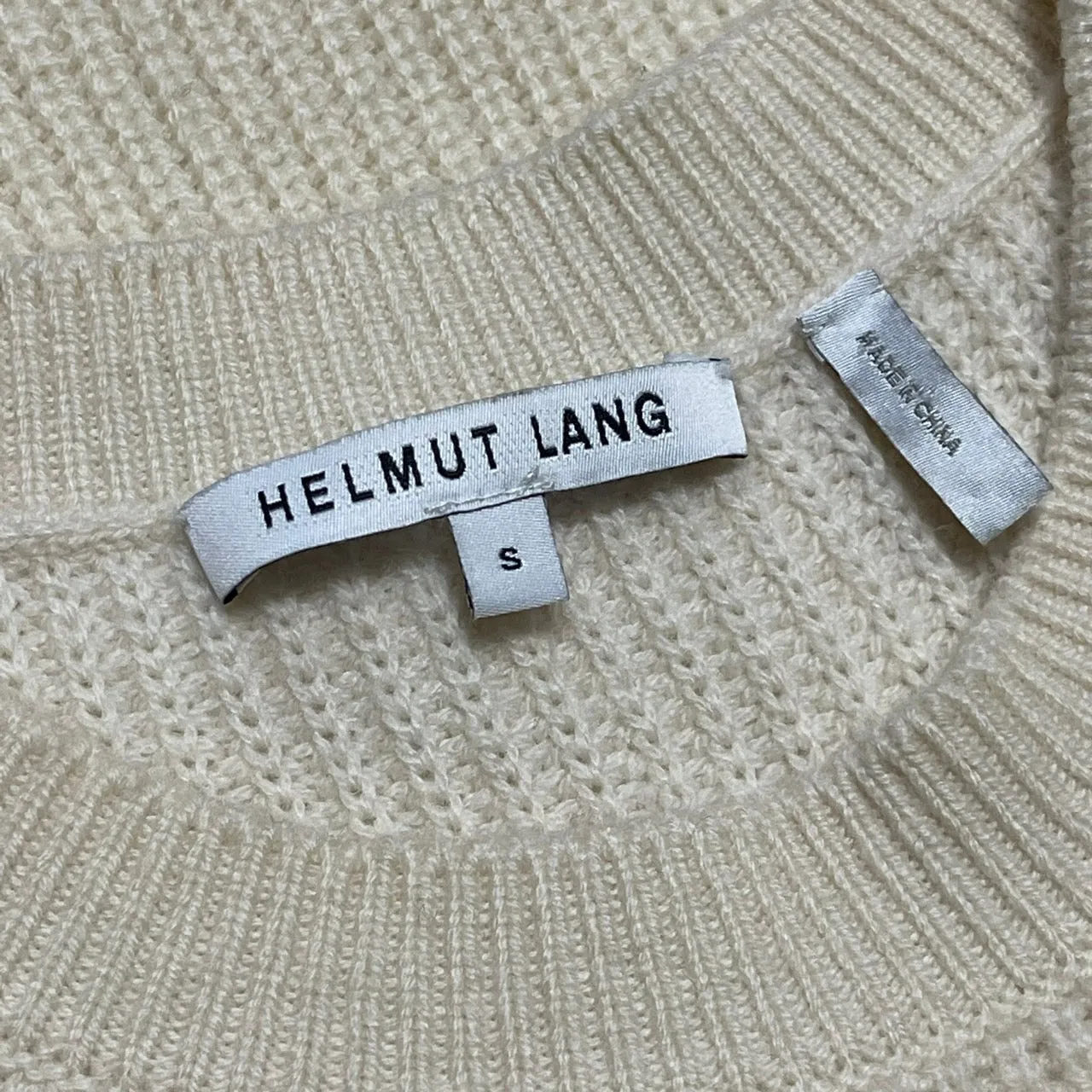 HELMUT LANG ヘルムートラング Cashmere Wool Knit Tunic ウールカシミヤサイドスリット畦編みニットロングベスト