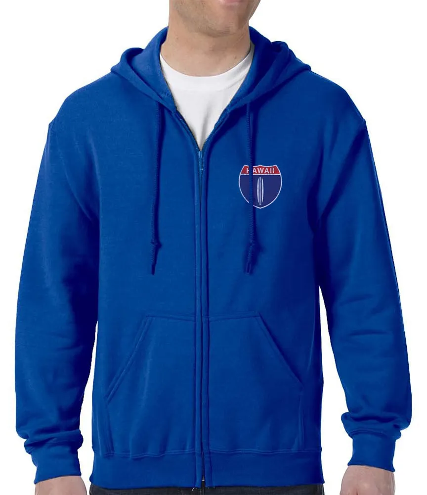 HI Hwy 1 Men's Zip Hoodie