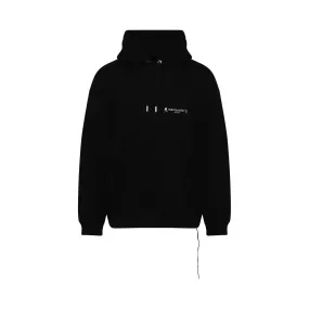 High Reflective Logo Boxy Fit Hoodie in Black