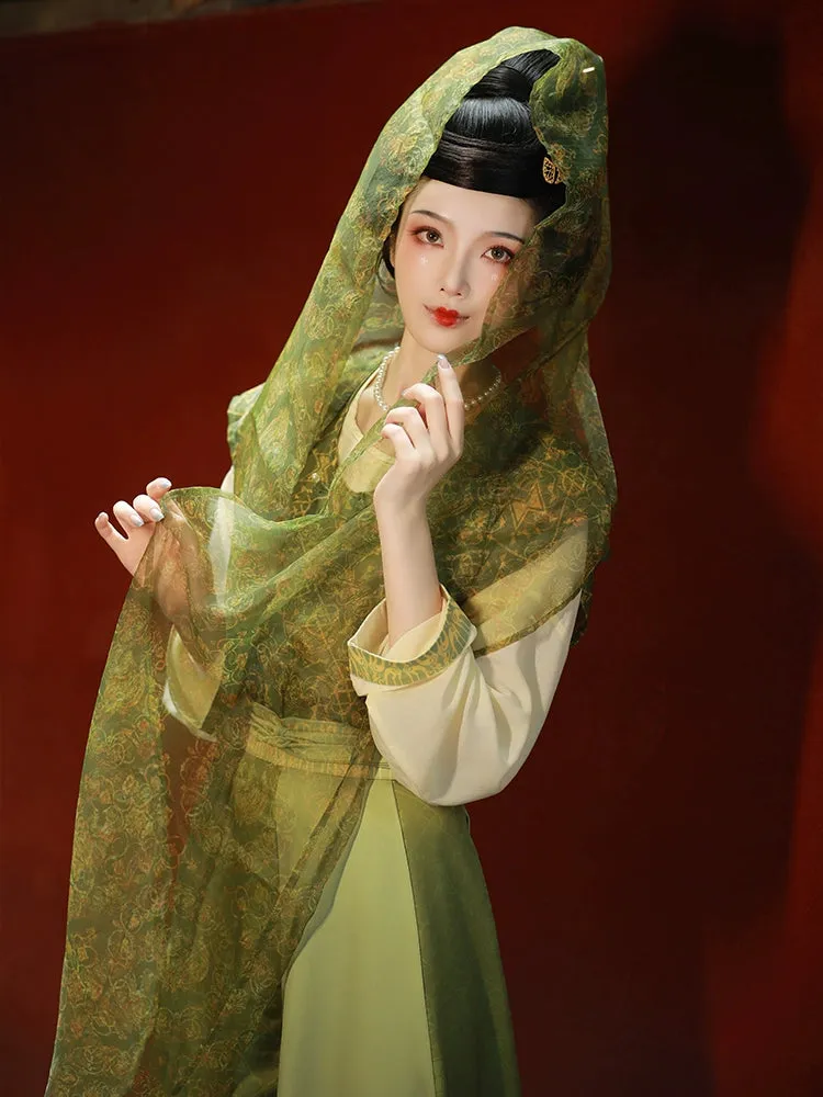 Historically Accurate Tang Dynasty Hanfu, Leafy Bamboo Cloud