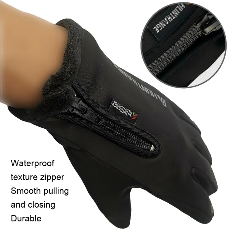 HUNTRANGE A022 Outdoor Waterproof Touch Screen Riding Keep Warm Gloves, Size: L(Black)