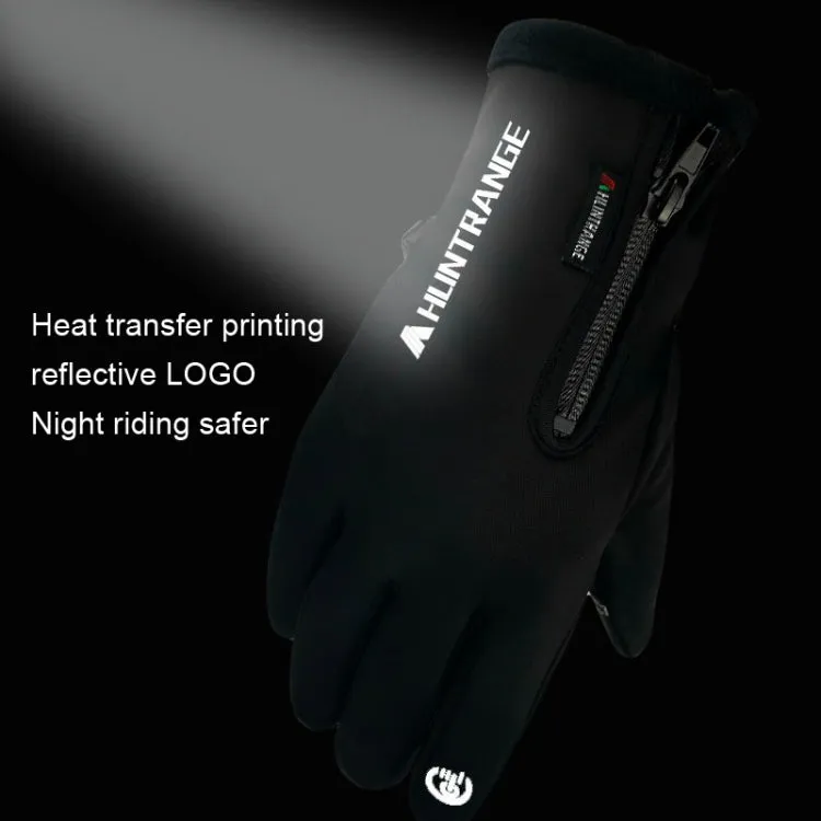 HUNTRANGE A022 Outdoor Waterproof Touch Screen Riding Keep Warm Gloves, Size: L(Black)