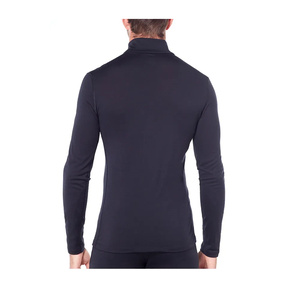 Icebreaker Men's Merino 200 Oasis Long Sleeve Half Zip Thermal Top Black