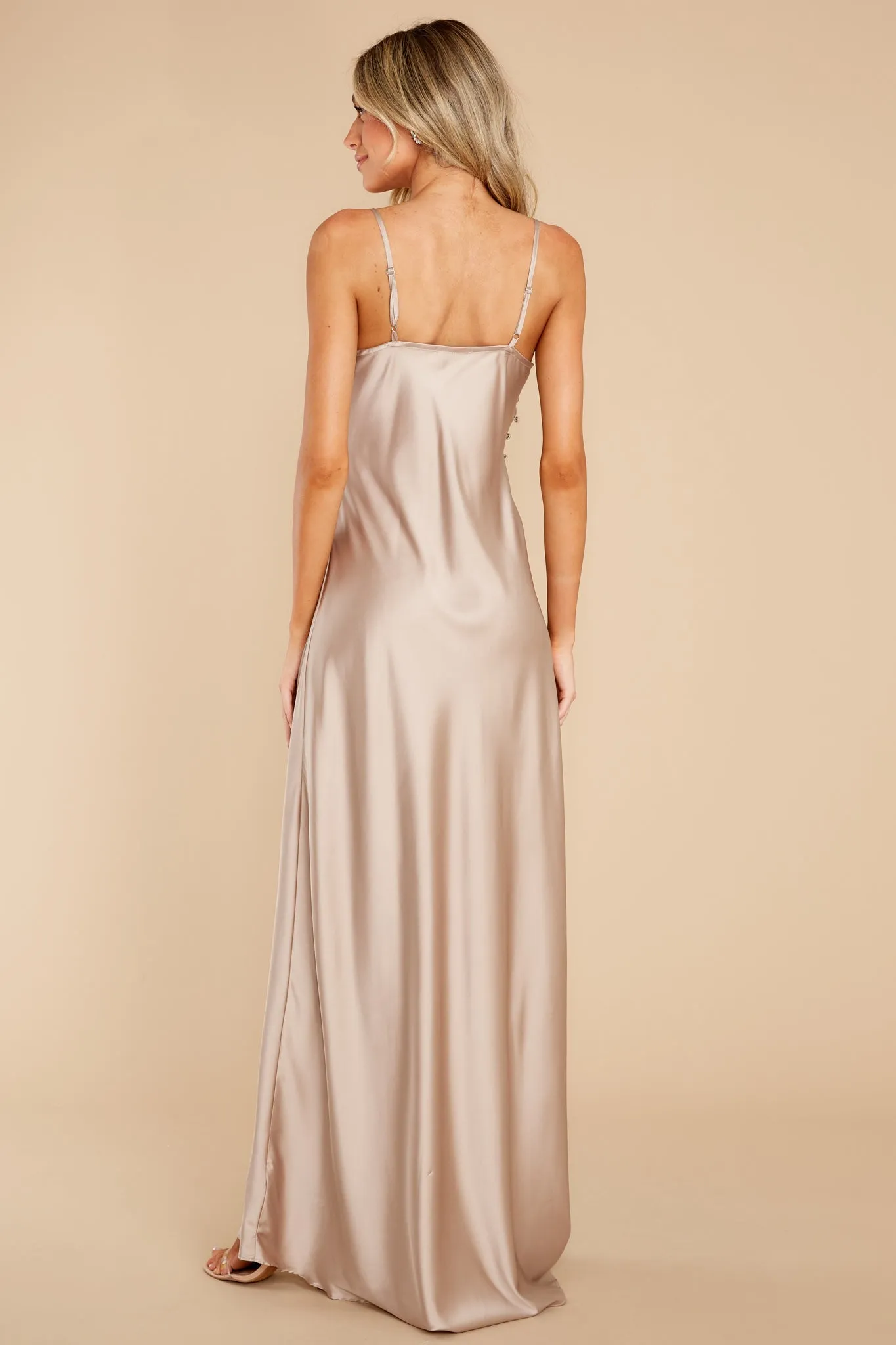 Illustrious Woman Champagne Maxi Dress