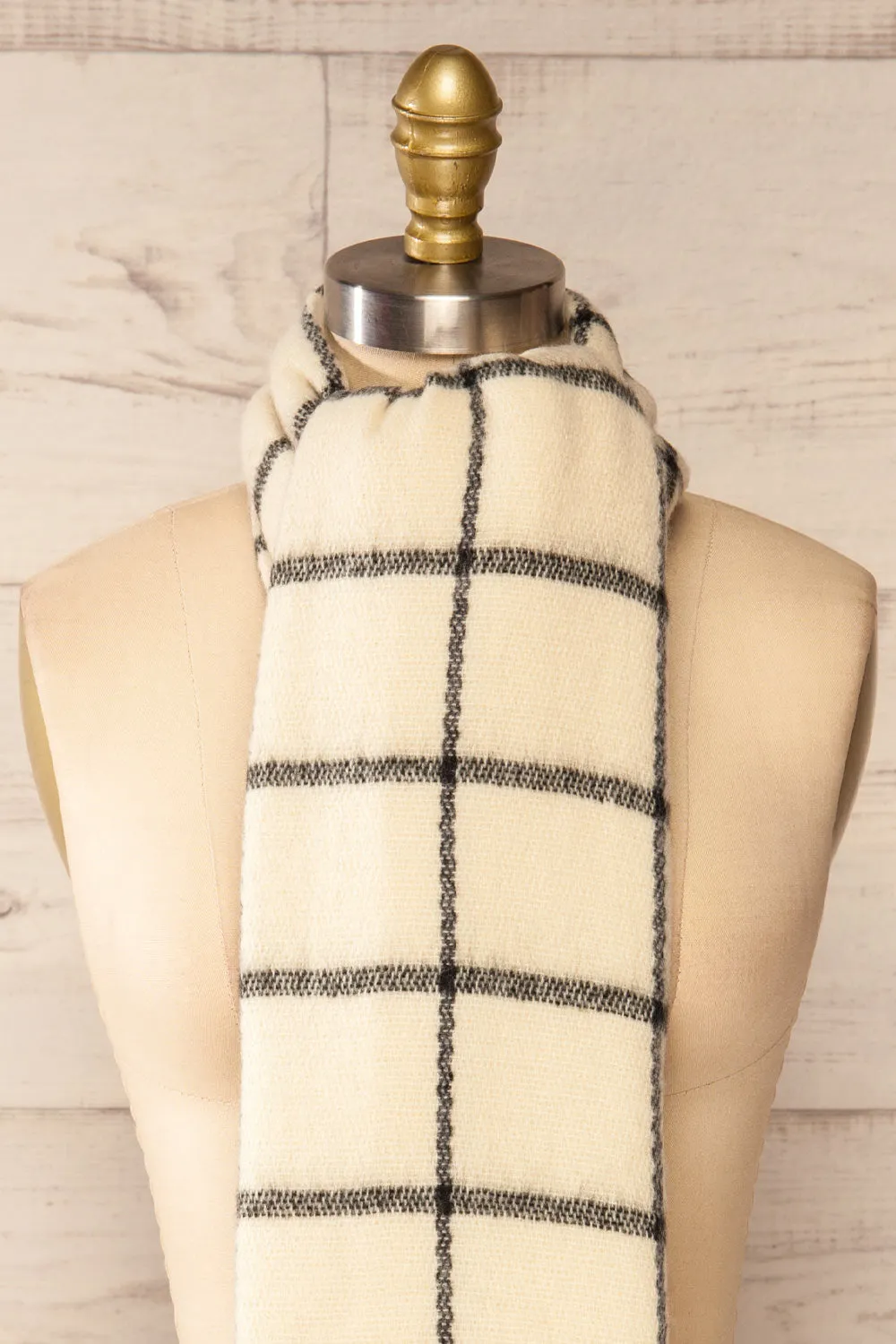Immersion | Grid Lined Knit Scarf