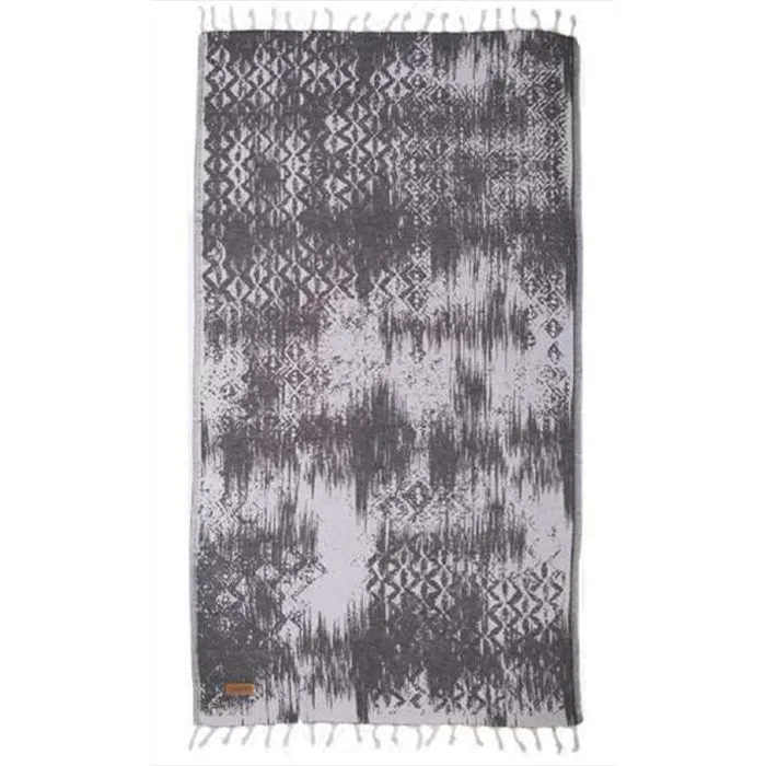 Jacquard Design Natural Cotton Turkish Towel Pestemal Grey