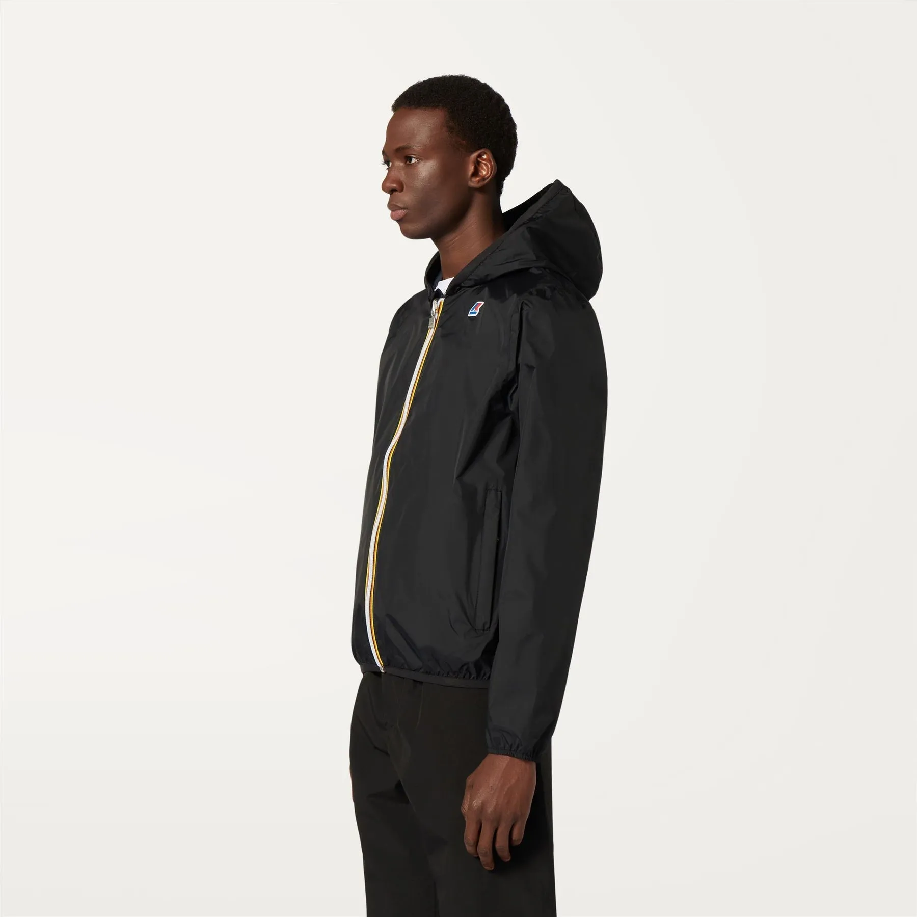 Jacques Plus Double Reversible - Full Zip Men Windbreaker in Black Pure - Blue Depht