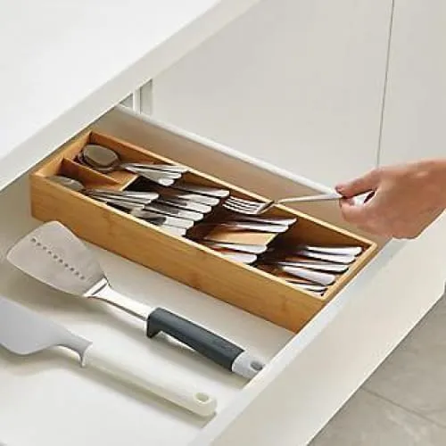 Joseph Joseph DrawerStore Bamboo Cutlery Organiser