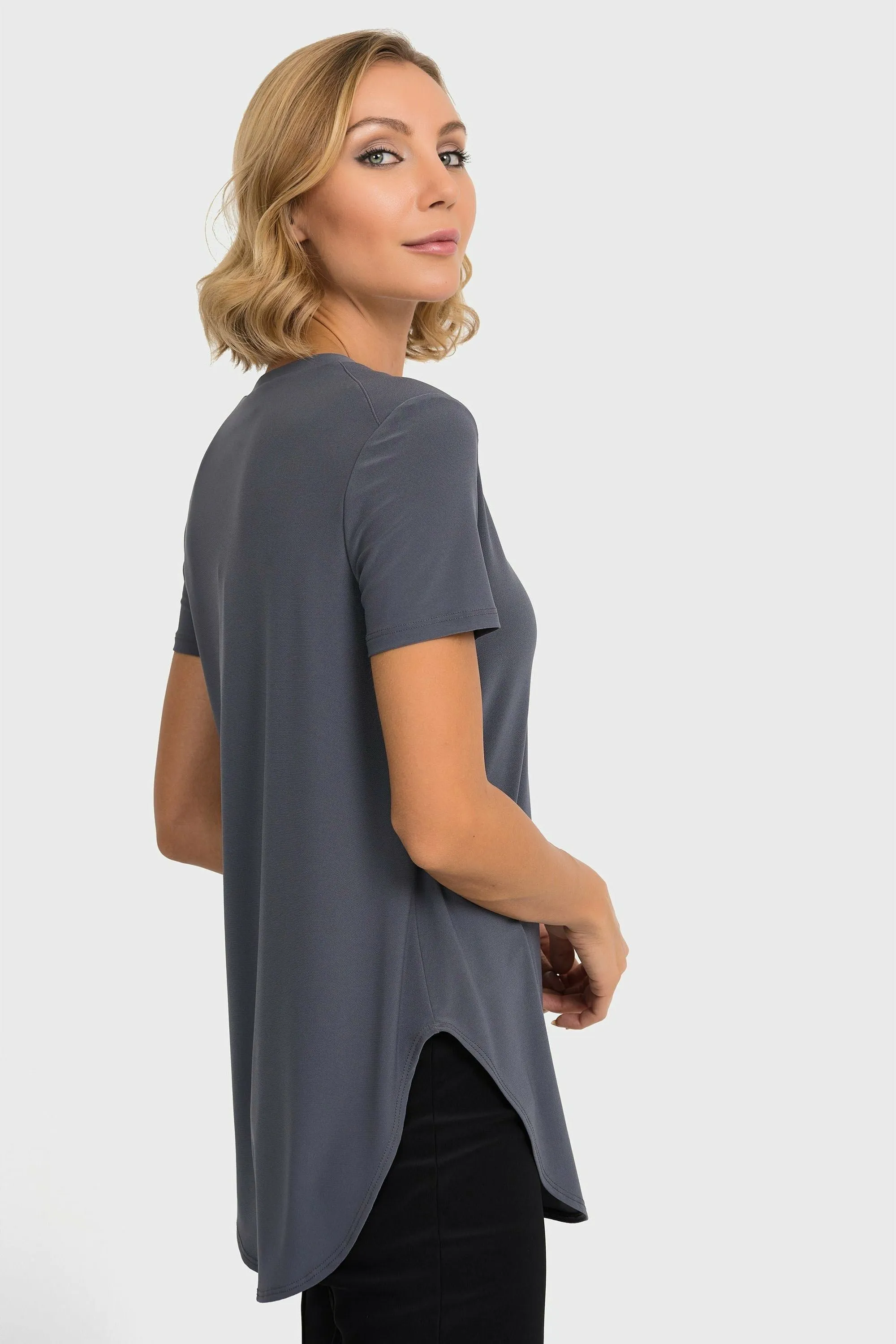 Joseph Ribkoff Rounded Hem Tunic Tee - Style 183220