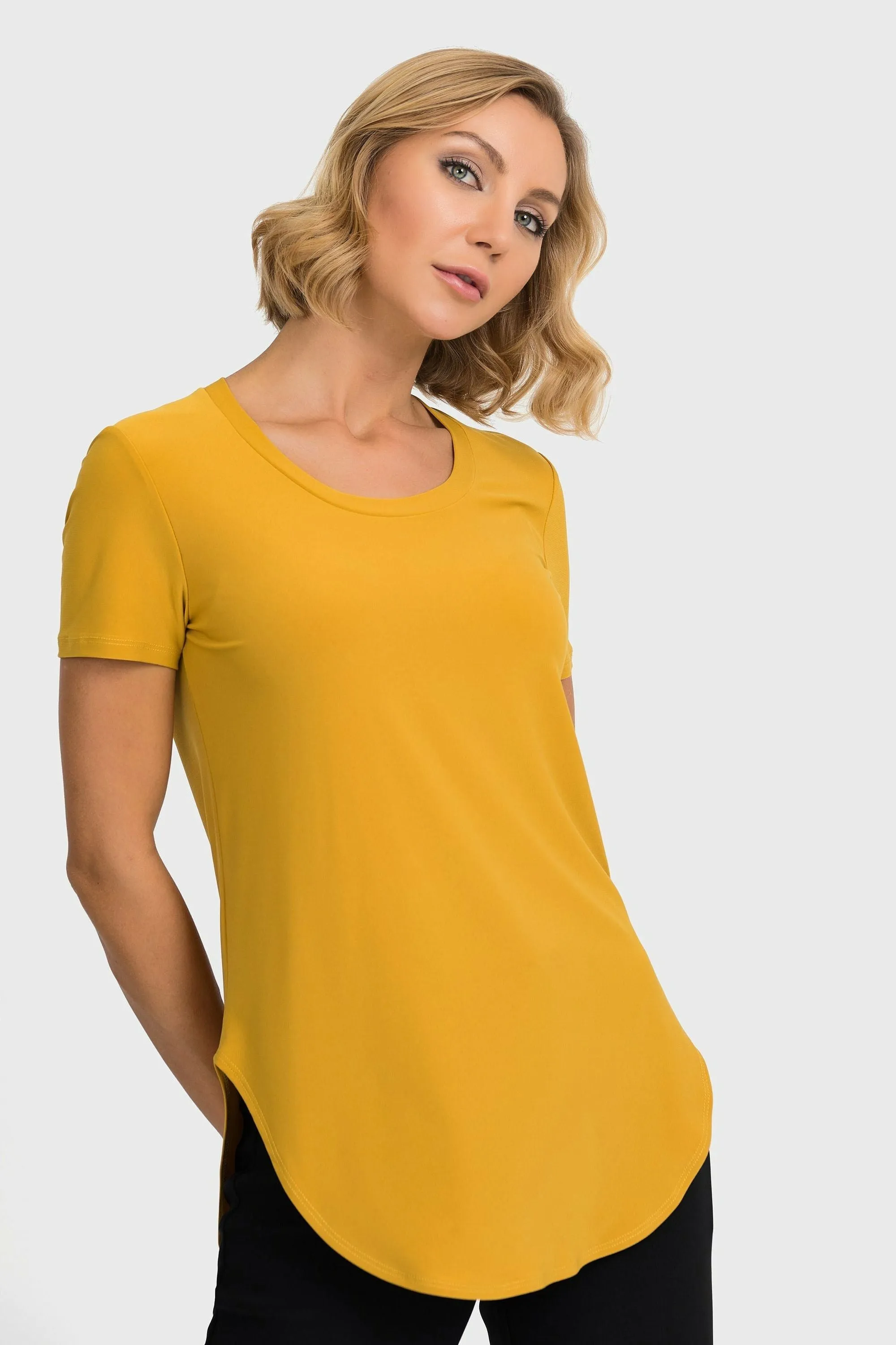 Joseph Ribkoff Rounded Hem Tunic Tee - Style 183220