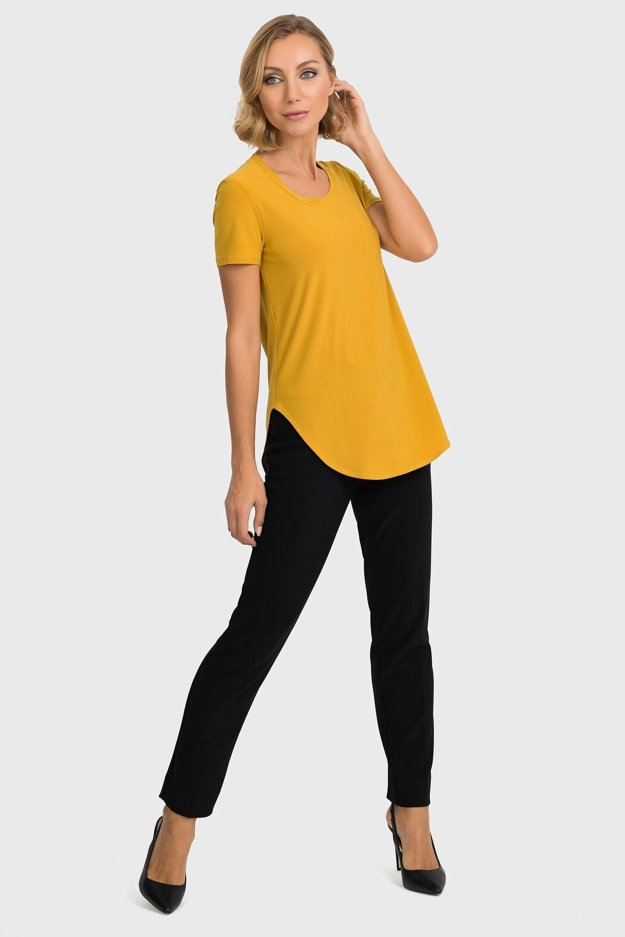 Joseph Ribkoff Rounded Hem Tunic Tee - Style 183220