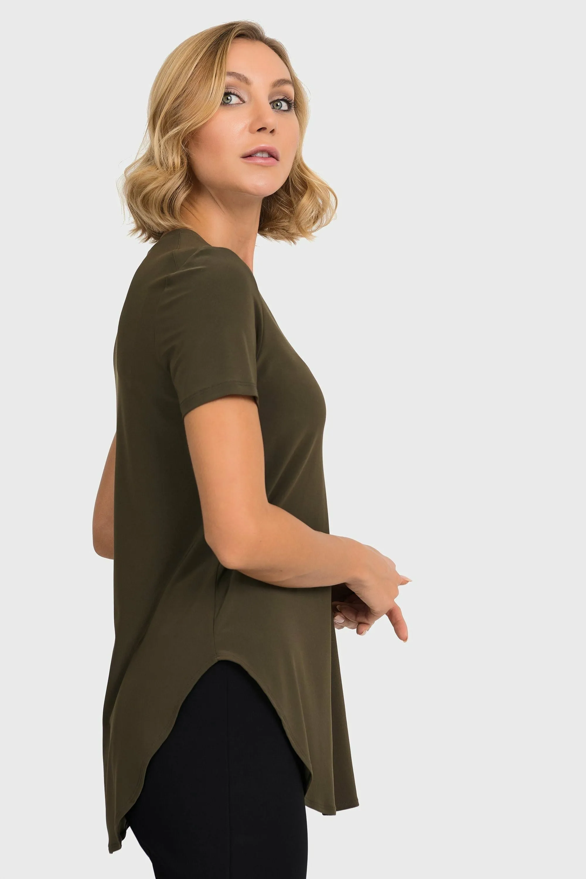 Joseph Ribkoff Rounded Hem Tunic Tee - Style 183220