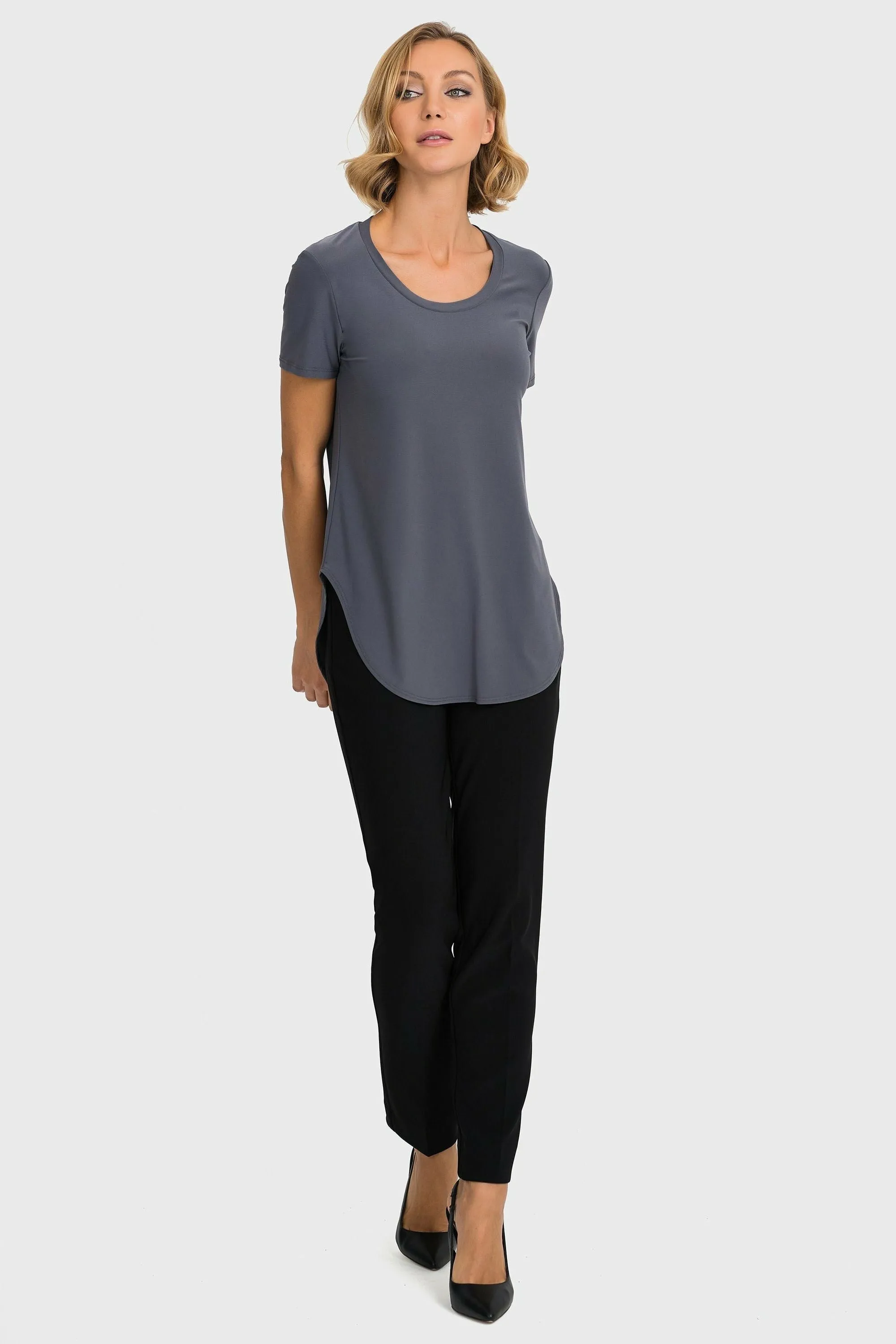 Joseph Ribkoff Rounded Hem Tunic Tee - Style 183220