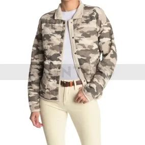 Kensie Green Camo Quilted Jacket