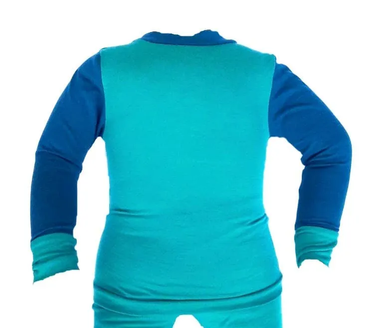 Kids Merino Base Layer Top -  Sea Foam Green