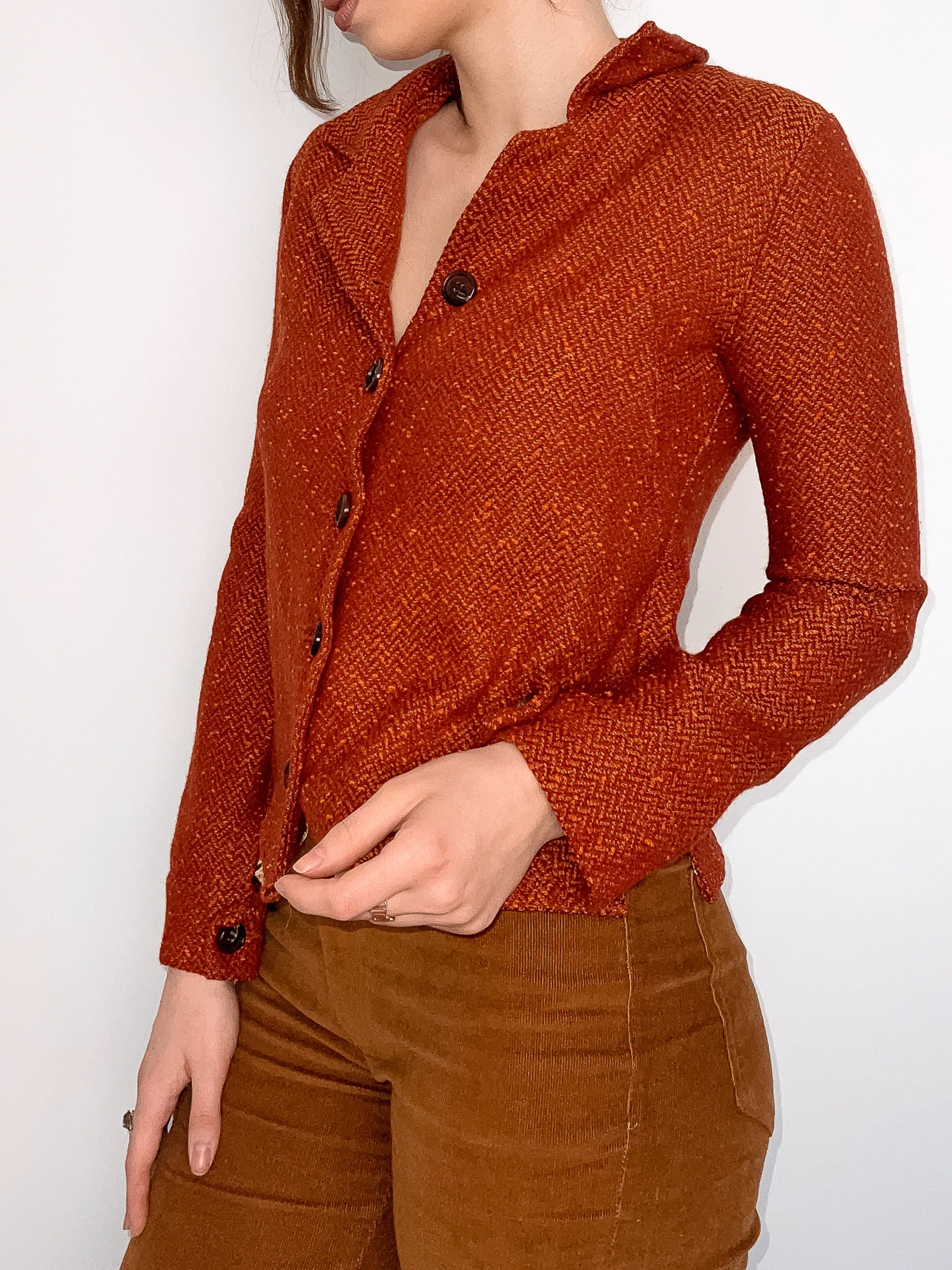 Knit Blazer Orange