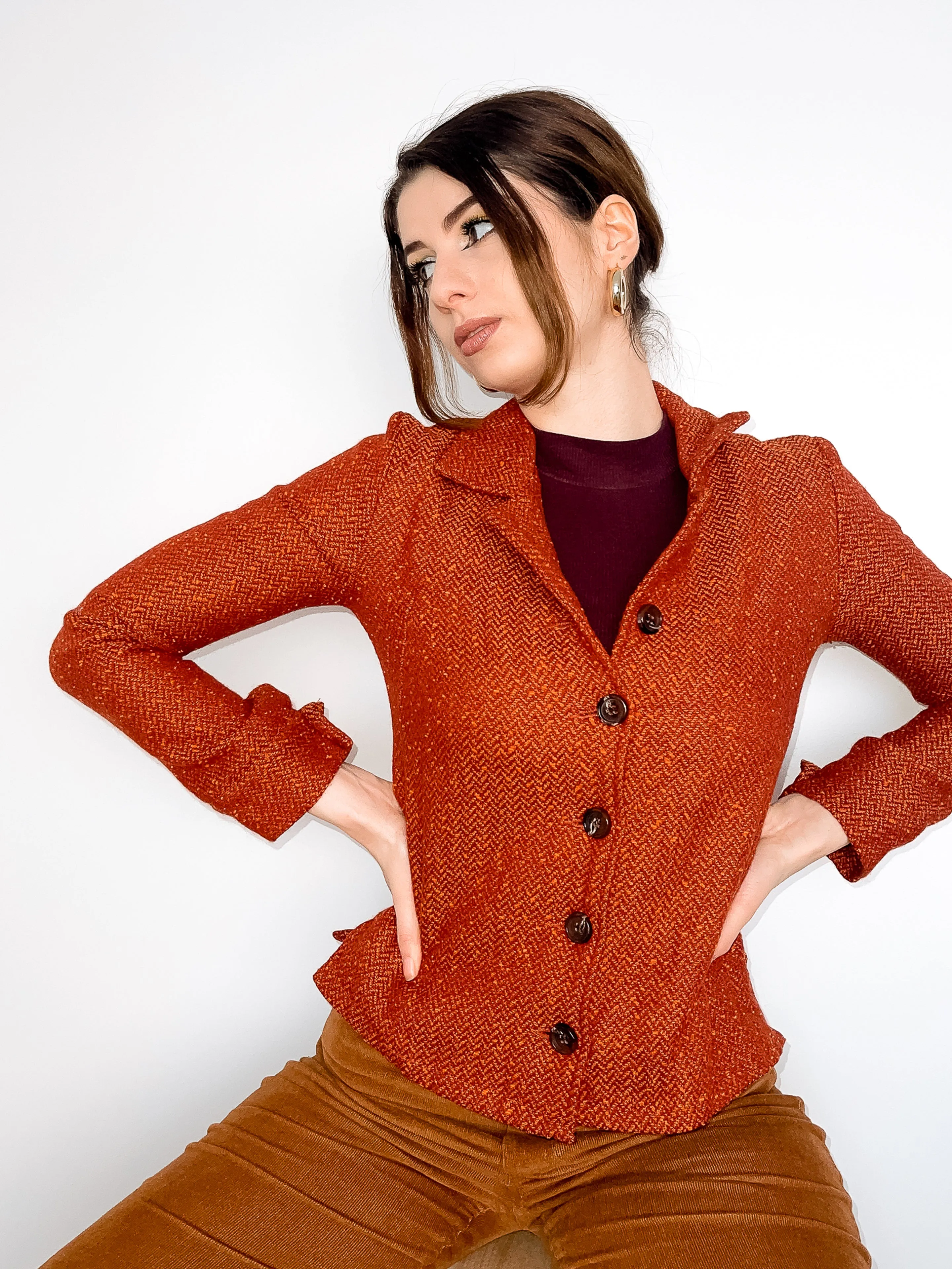 Knit Blazer Orange