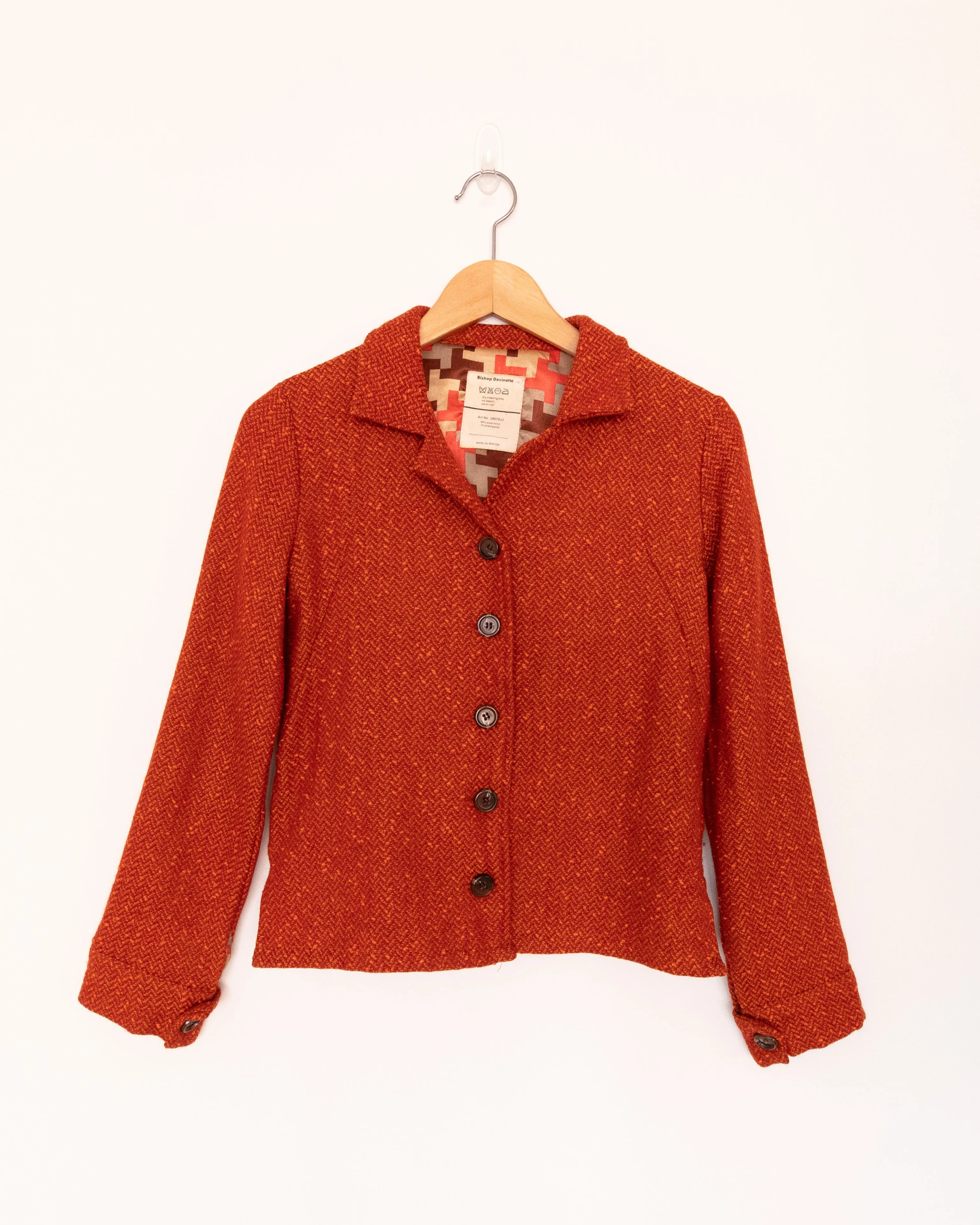 Knit Blazer Orange