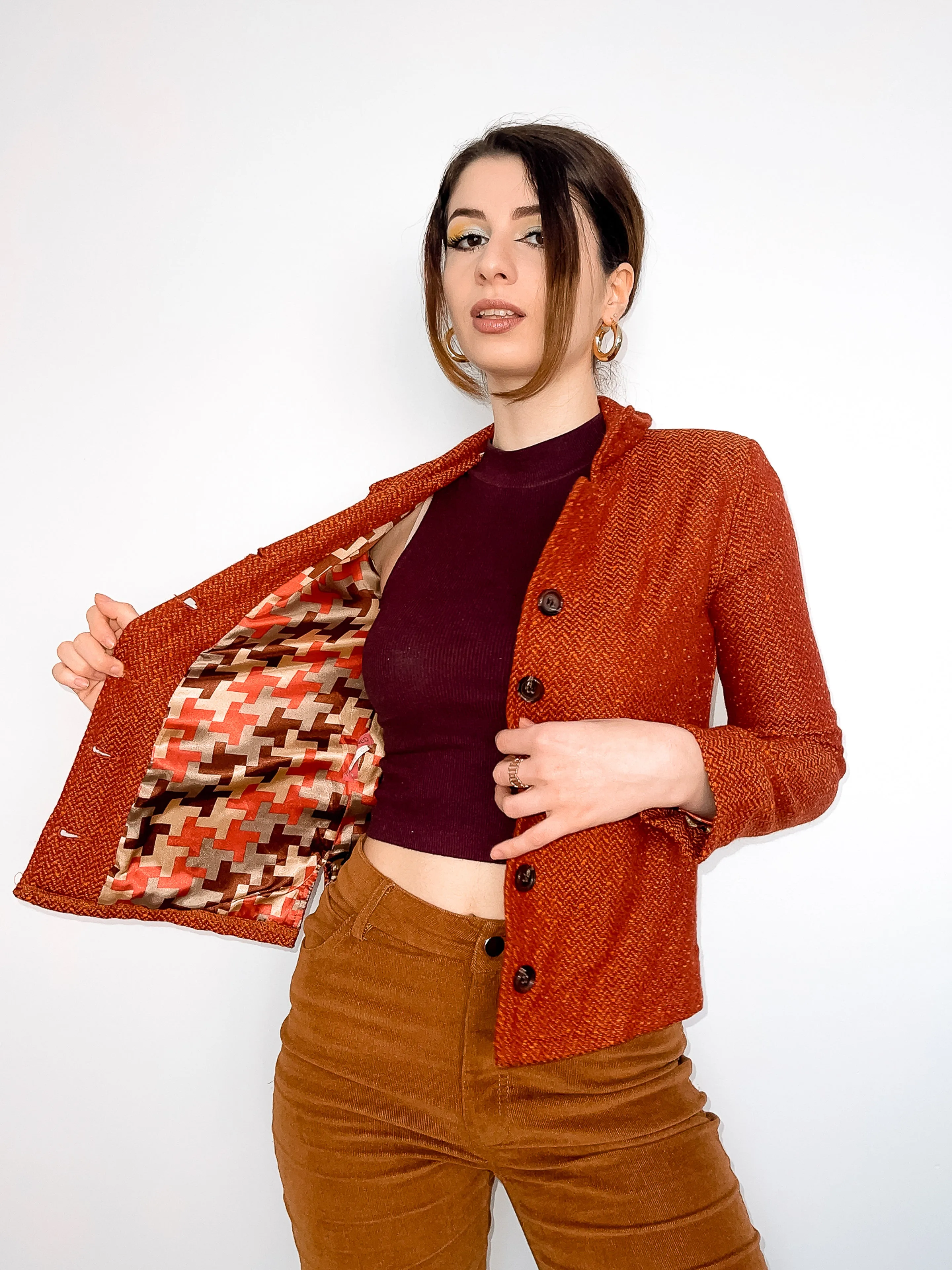 Knit Blazer Orange