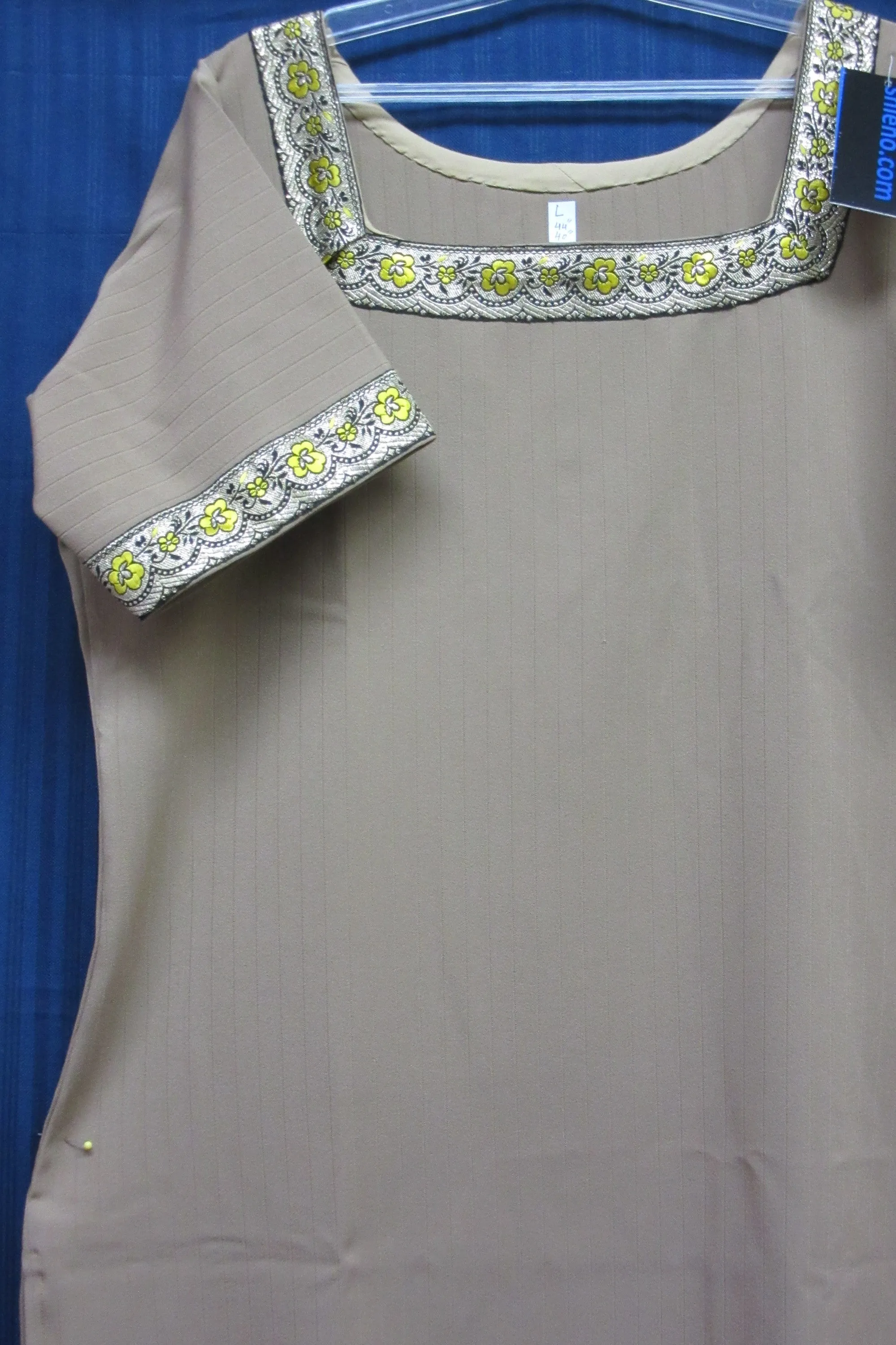 Kurti 7924 Beige Kameez Tunic Shirt Cocktail Wear Shieno Sarees Kurti Tunic Top