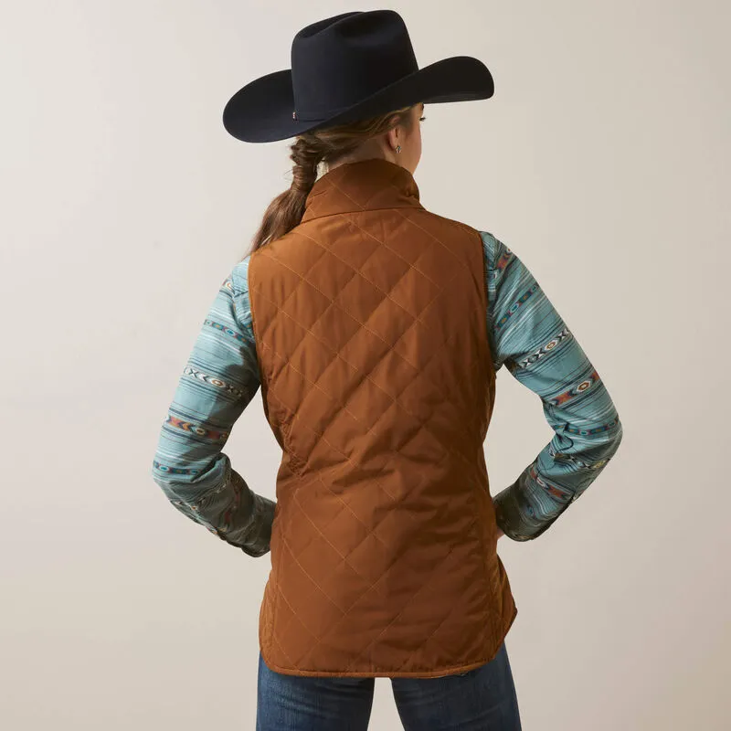 Ladies Ariat Dilon Chimayo Chestnut Horse Vest - 10046059