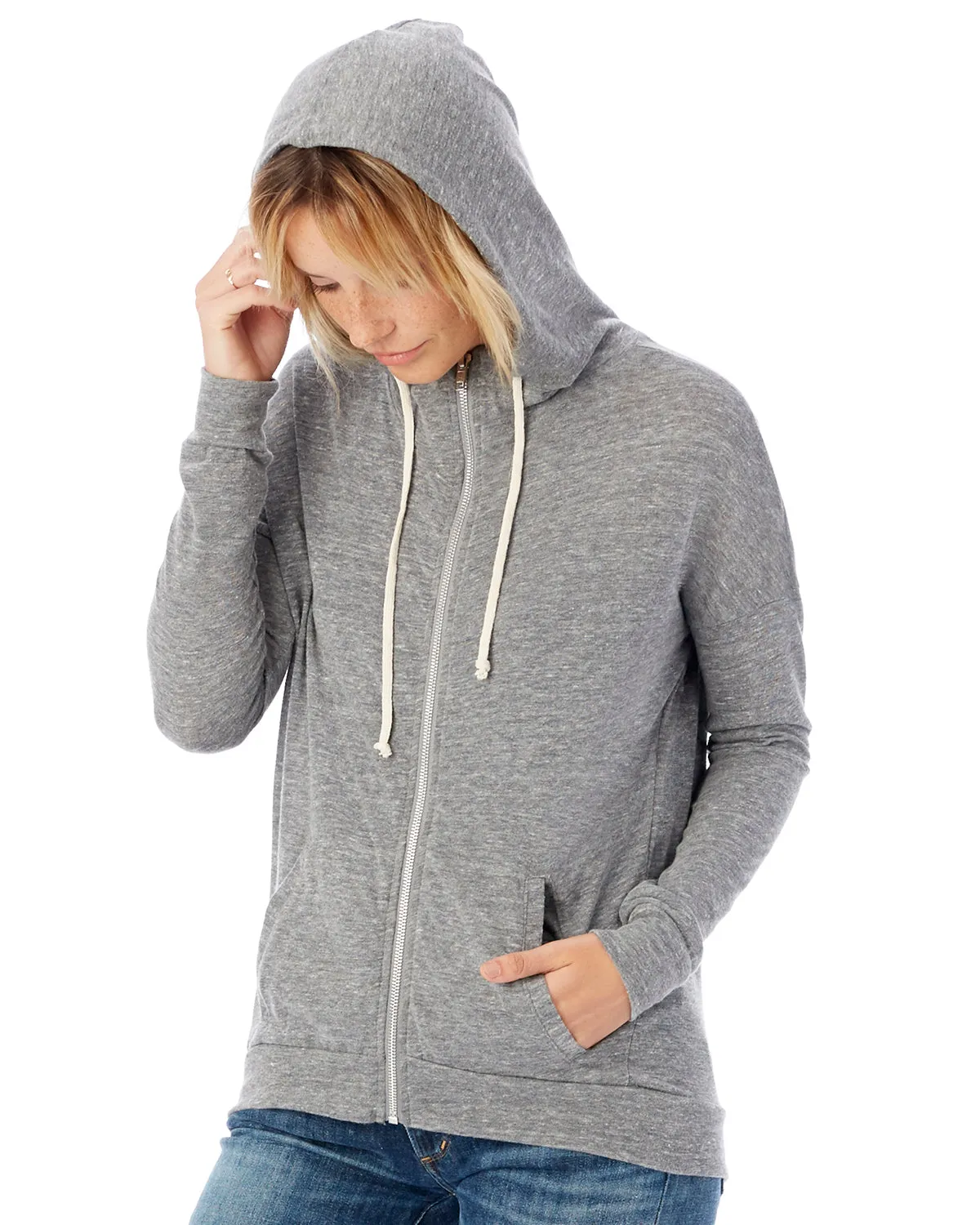 Ladies Mountain Logo Hoodie - Grey