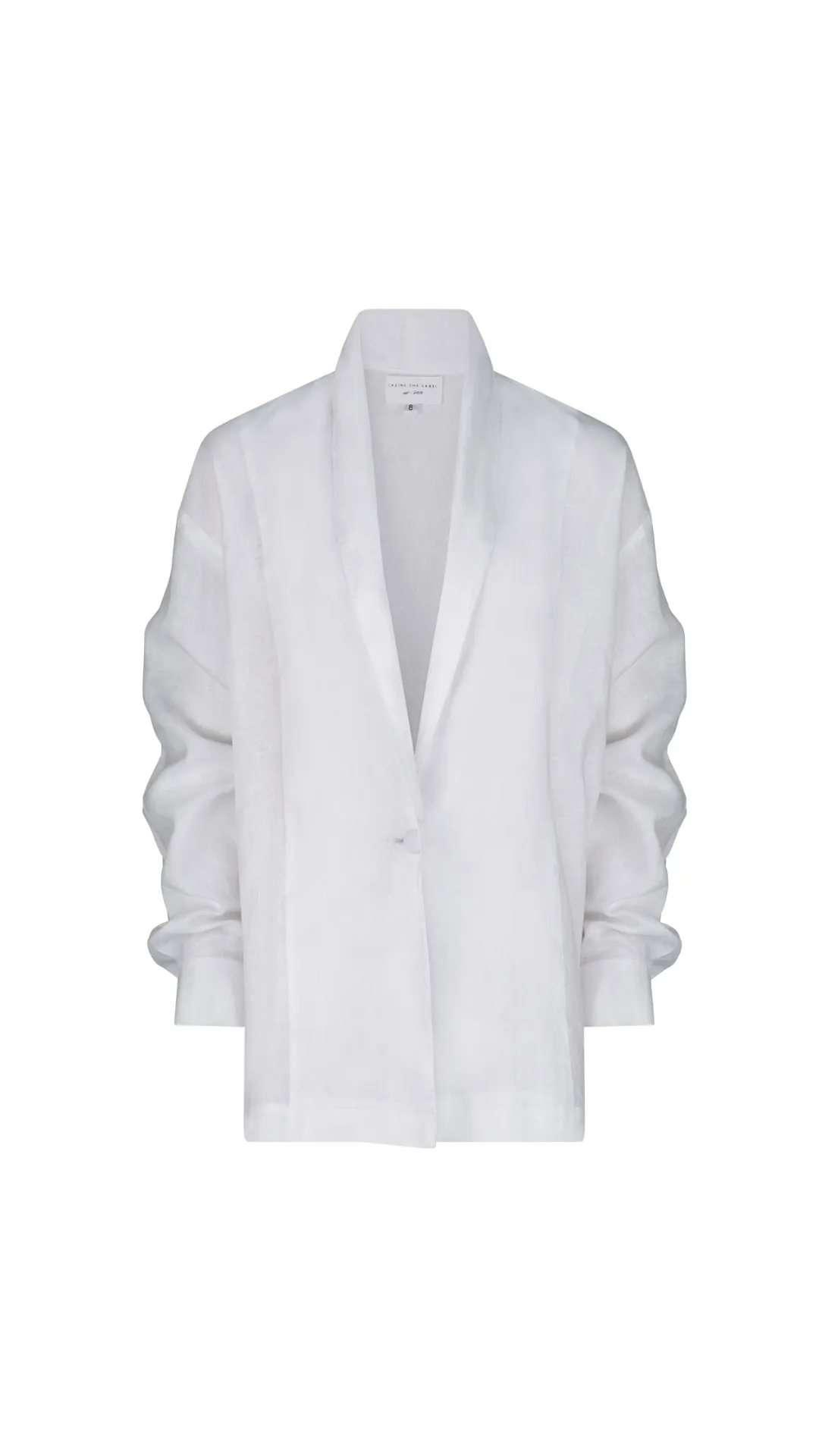 Lara Linen Shirt Blazer - White