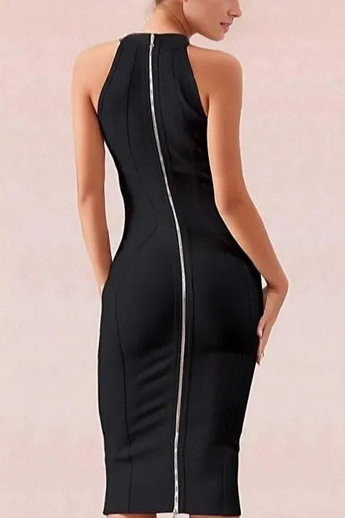 Lea Bandage Midi Dress - Classic Black