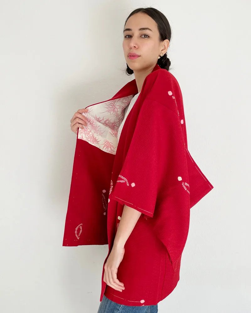 Leaf of Shibori Haori Kimono Jacket