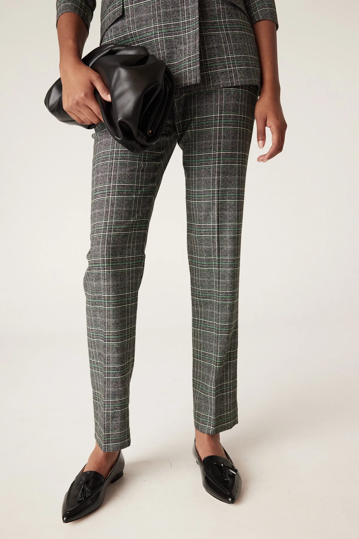 Lennon Check Pant - Green Check