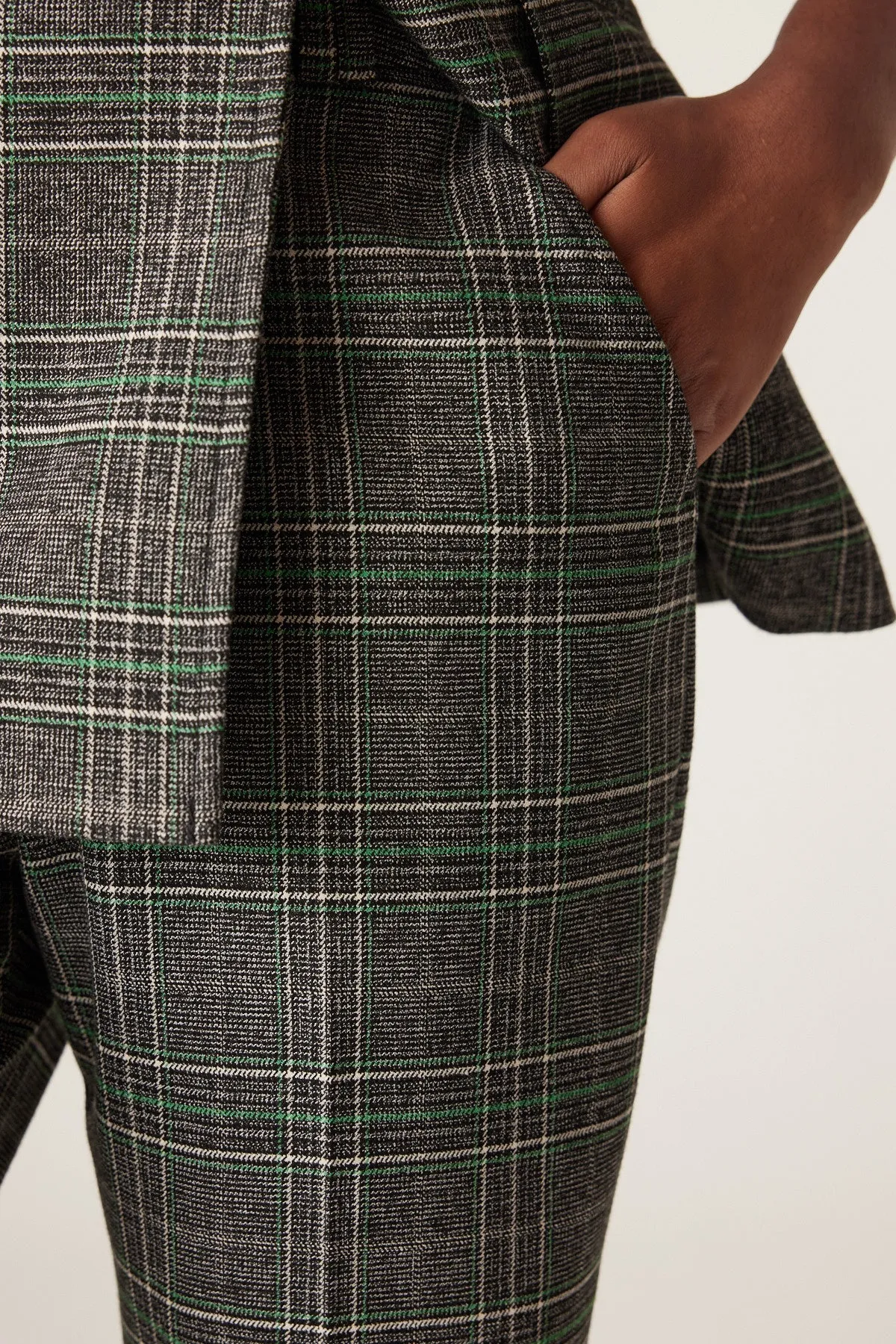 Lennon Check Pant - Green Check