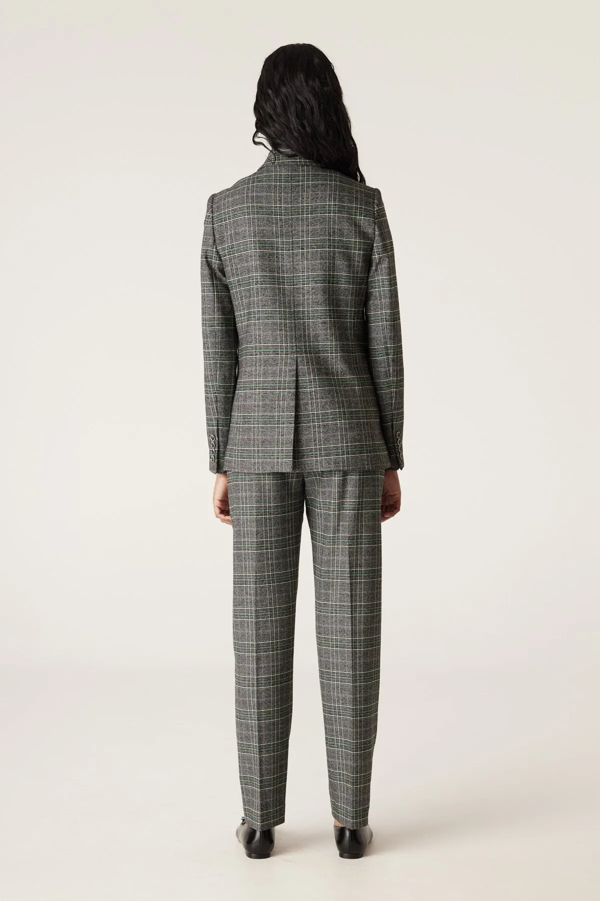 Lennon Check Pant - Green Check