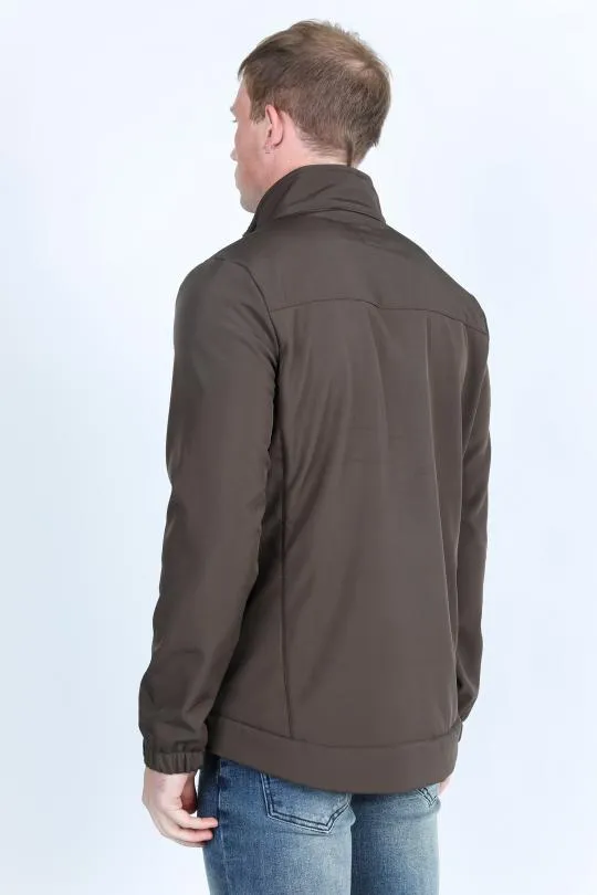 Mens Aztec SoftShell Concealed Carry Water-Resistant Jacket - Brown