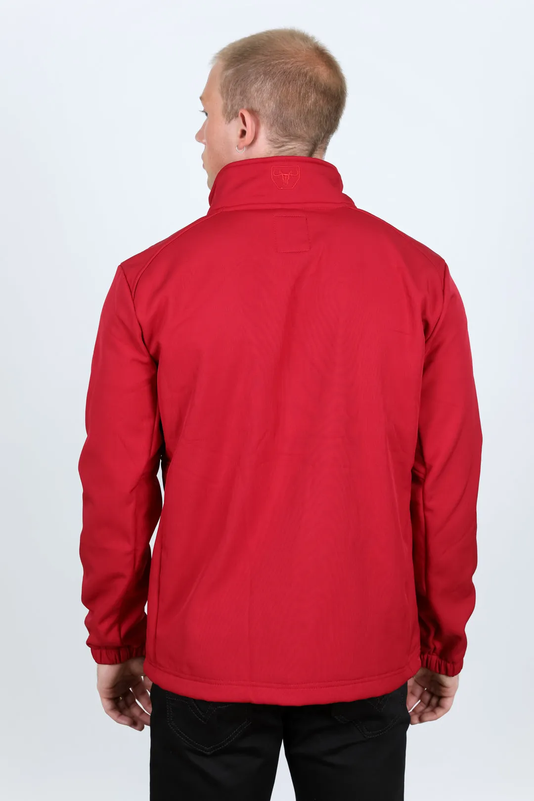 Mens Aztec Softshell Water-Resistant Jacket - Red