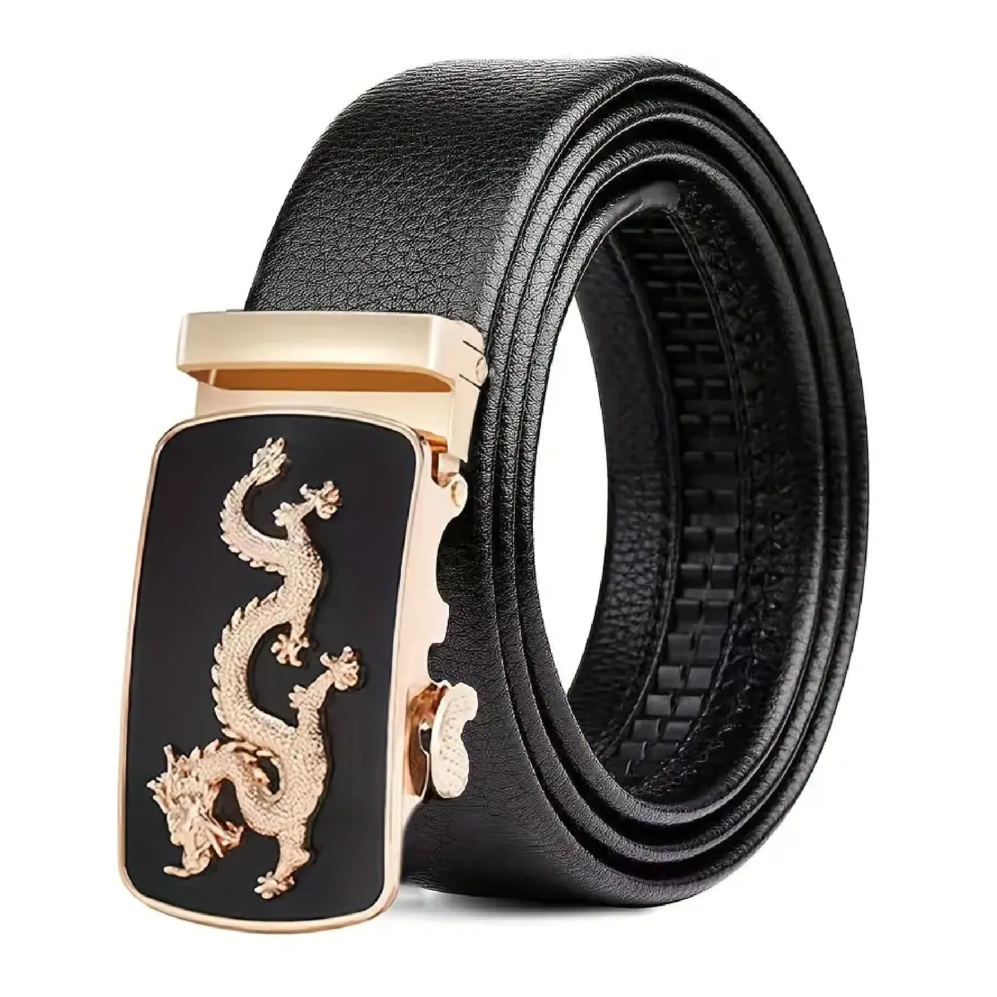 Men's Genuine Leather Buckle Belt, Automatic Buckle Pants Belt, Business Casual Belt For Outdoor Holiday Party