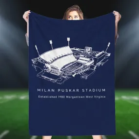 Milan Puskar Stadium - West Virginia Mountaineers Football,College American Football Blanket Home Shawl Blanket Gift