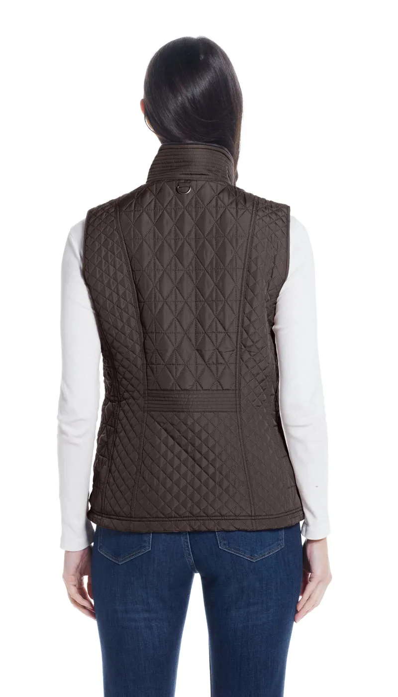 MULTI QUILTED PLUSH LINED VEST