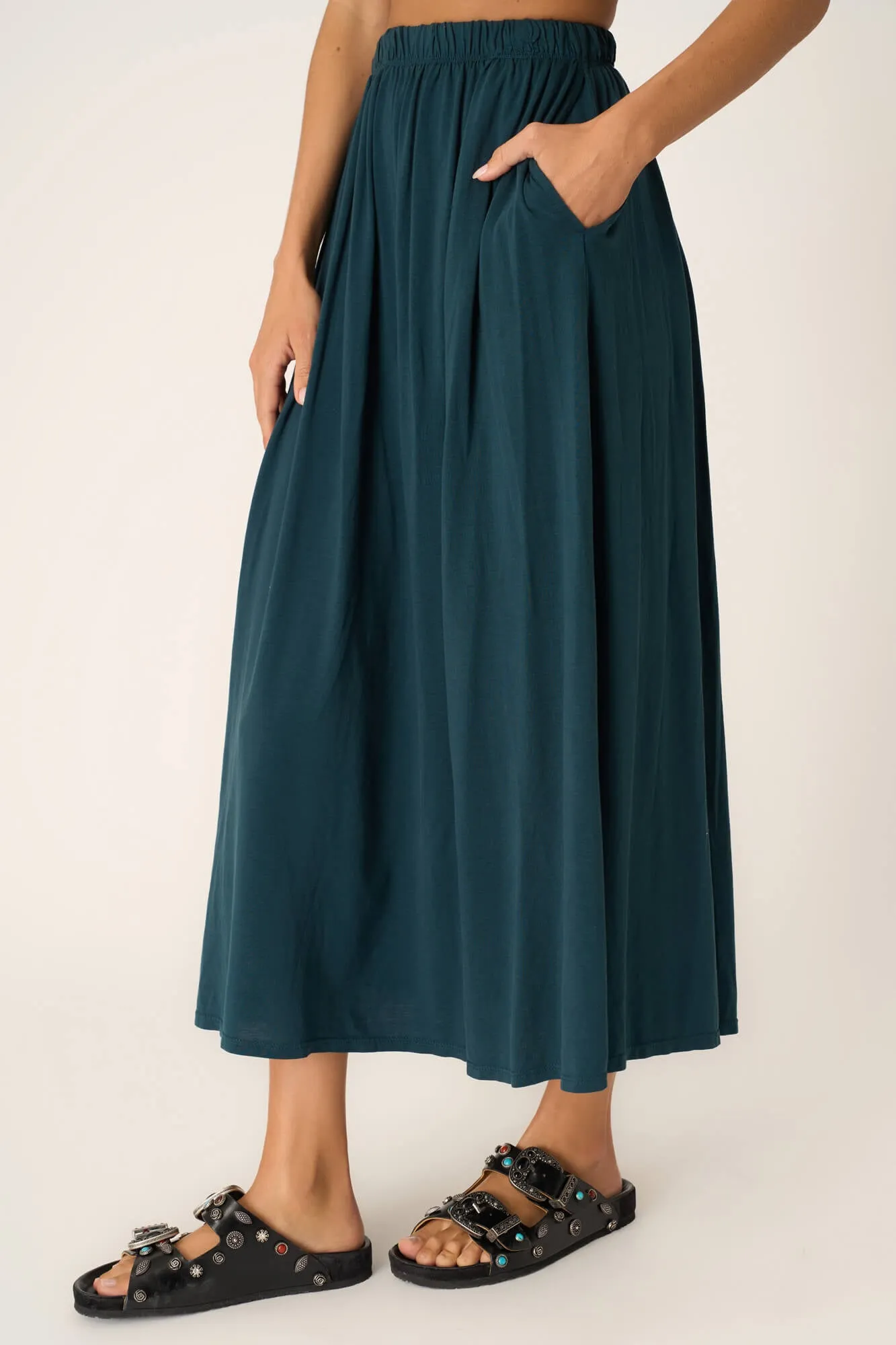 Mykonos Volume Skirt - Oceanic Teal