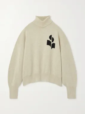 Nash intarsia cotton and wool-blend turtleneck sweater