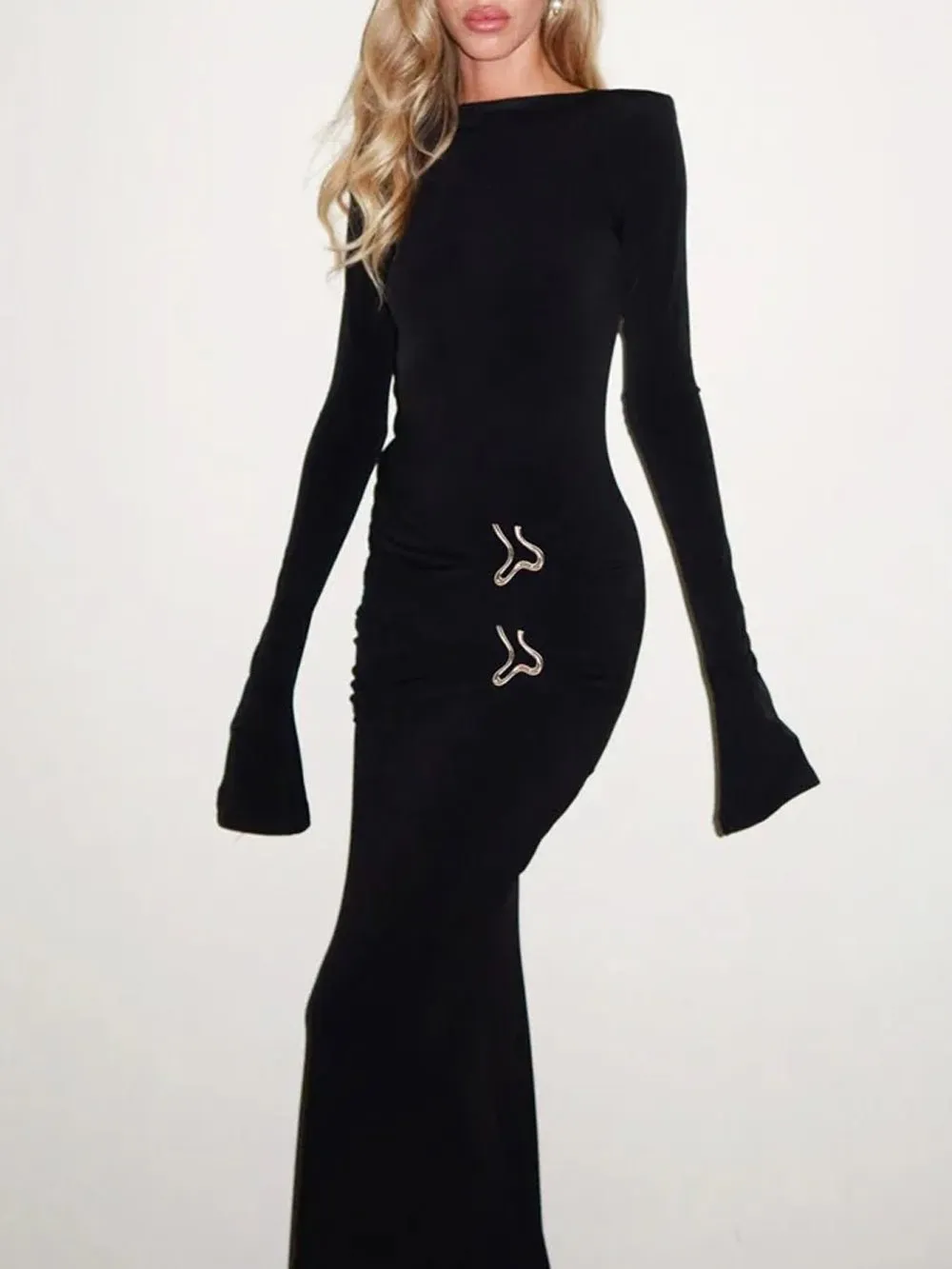 Natalie Long Sleeve Bodycon Maxi Dress