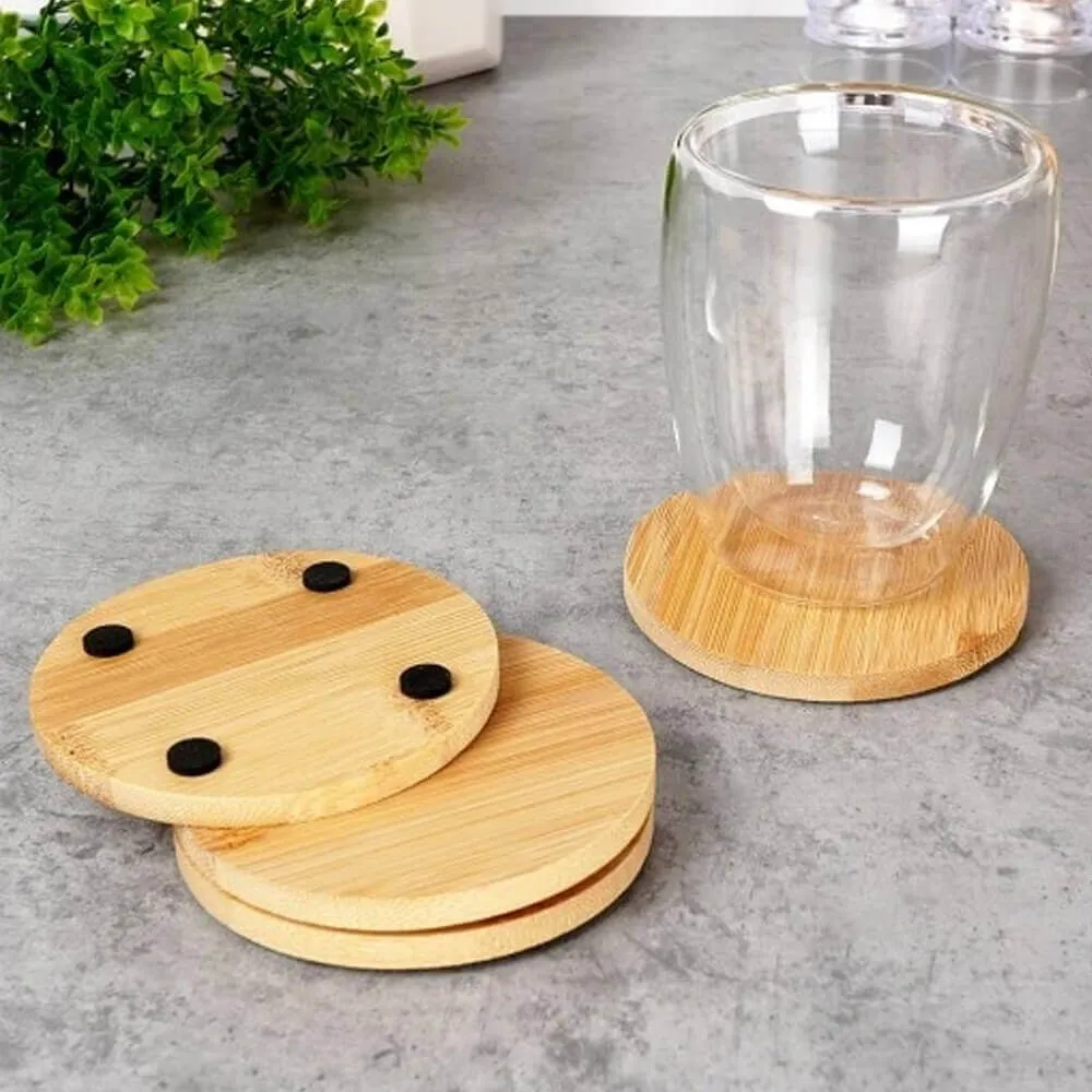 Natural Bamboo Coaster - Set of 4